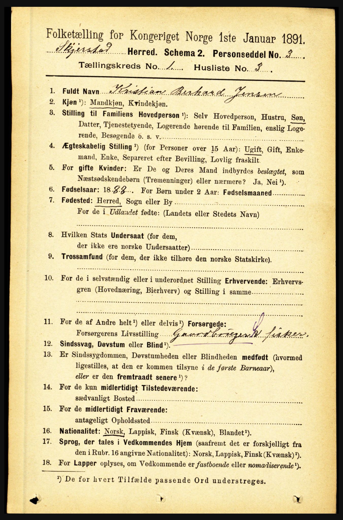 RA, 1891 census for 1842 Skjerstad, 1891, p. 81