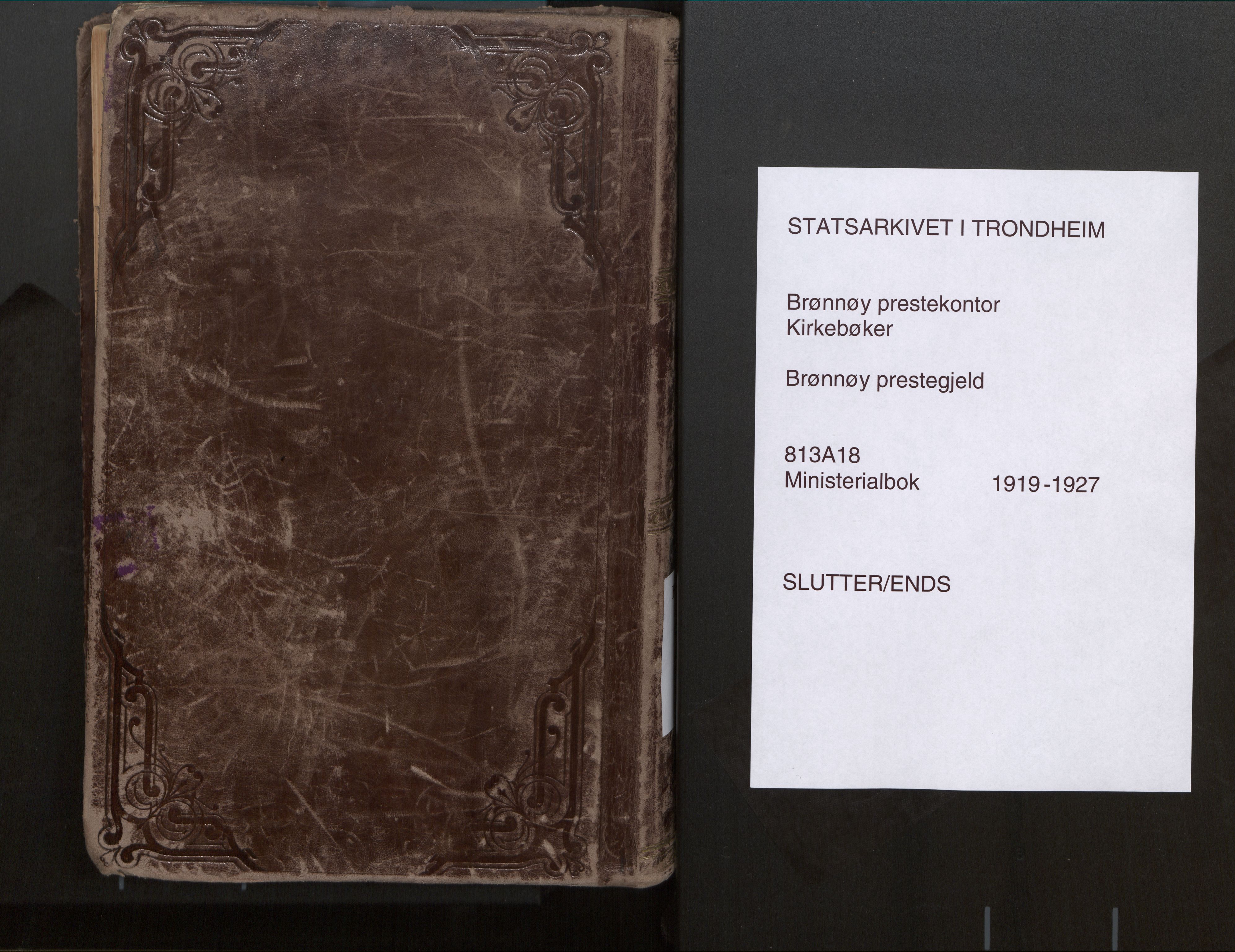 Ministerialprotokoller, klokkerbøker og fødselsregistre - Nordland, SAT/A-1459/813/L0207a: Parish register (official) no. 813A18, 1919-1927
