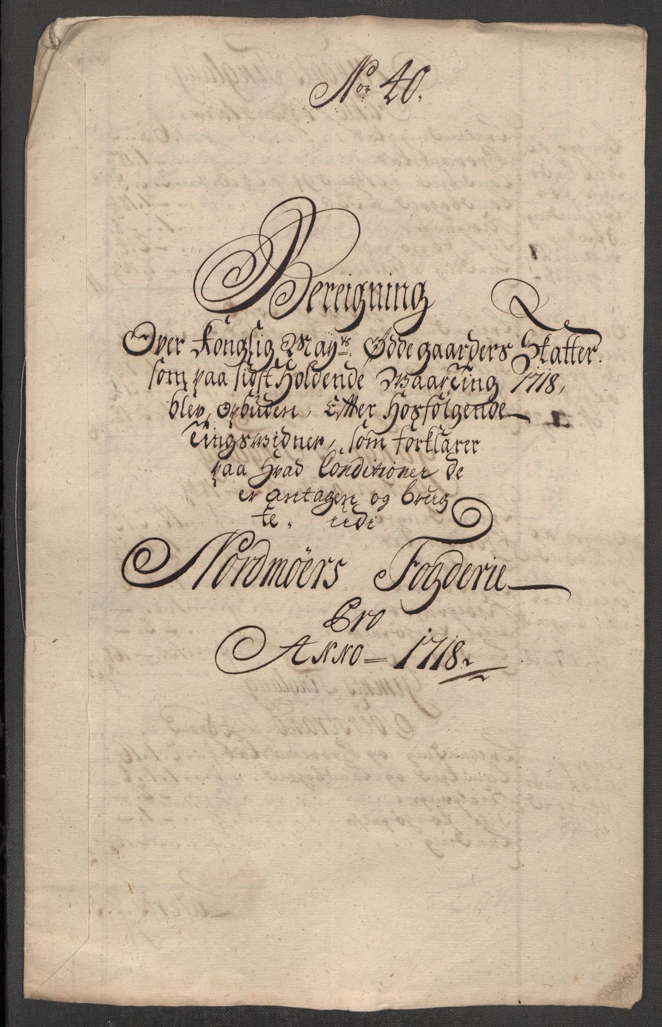 Rentekammeret inntil 1814, Reviderte regnskaper, Fogderegnskap, RA/EA-4092/R56/L3751: Fogderegnskap Nordmøre, 1718, p. 249