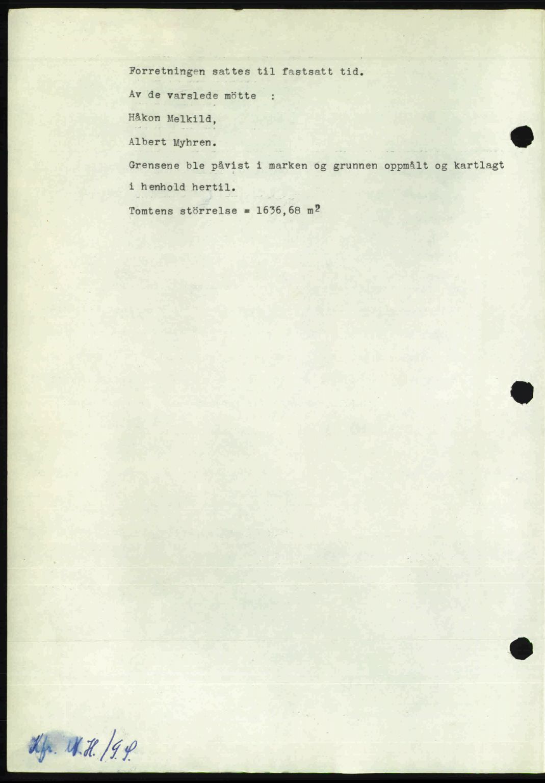 Nordmøre sorenskriveri, AV/SAT-A-4132/1/2/2Ca: Mortgage book no. A105, 1947-1947, Diary no: : 1469/1947