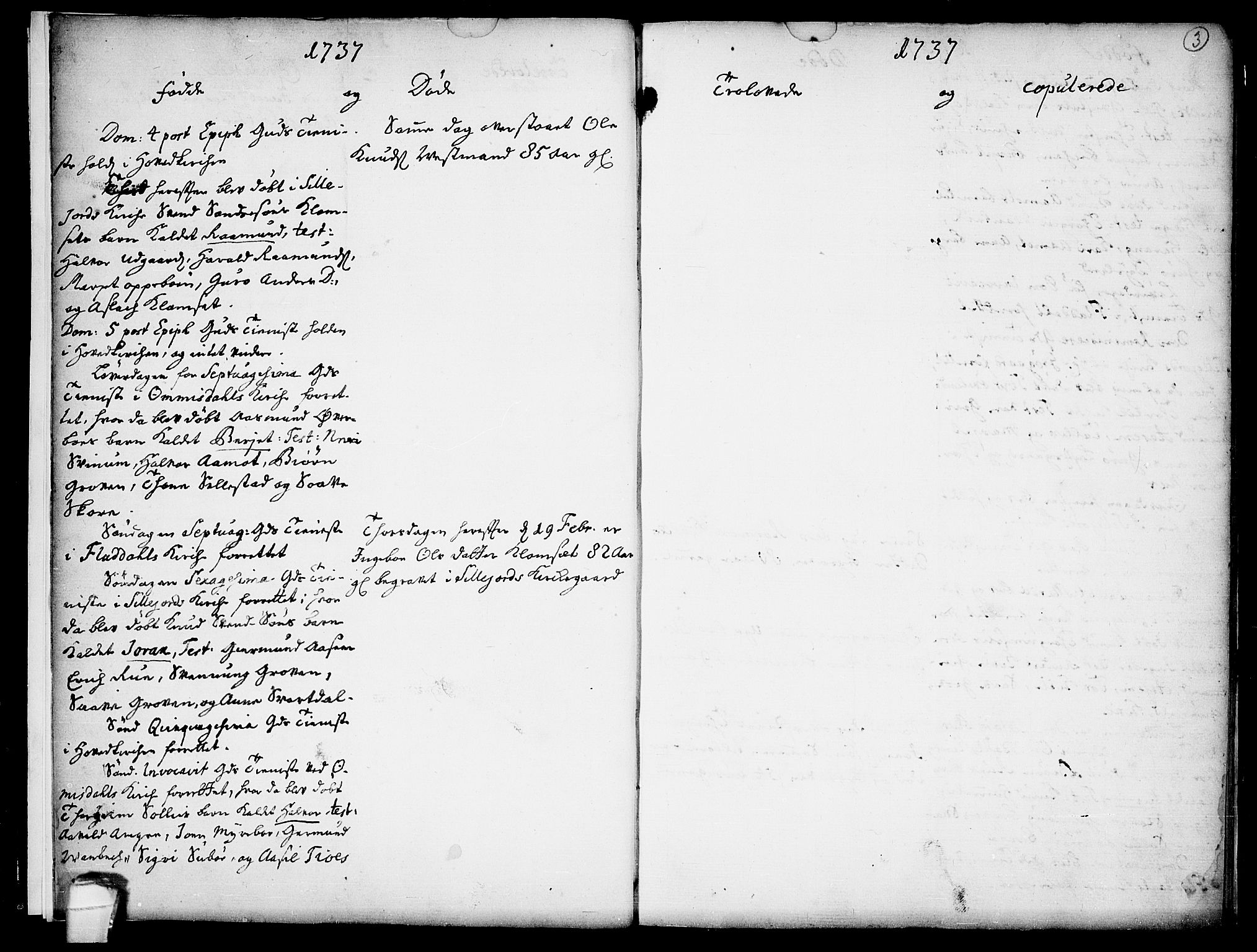 Seljord kirkebøker, SAKO/A-20/F/Fa/L0005: Parish register (official) no. I 5, 1737-1743, p. 3