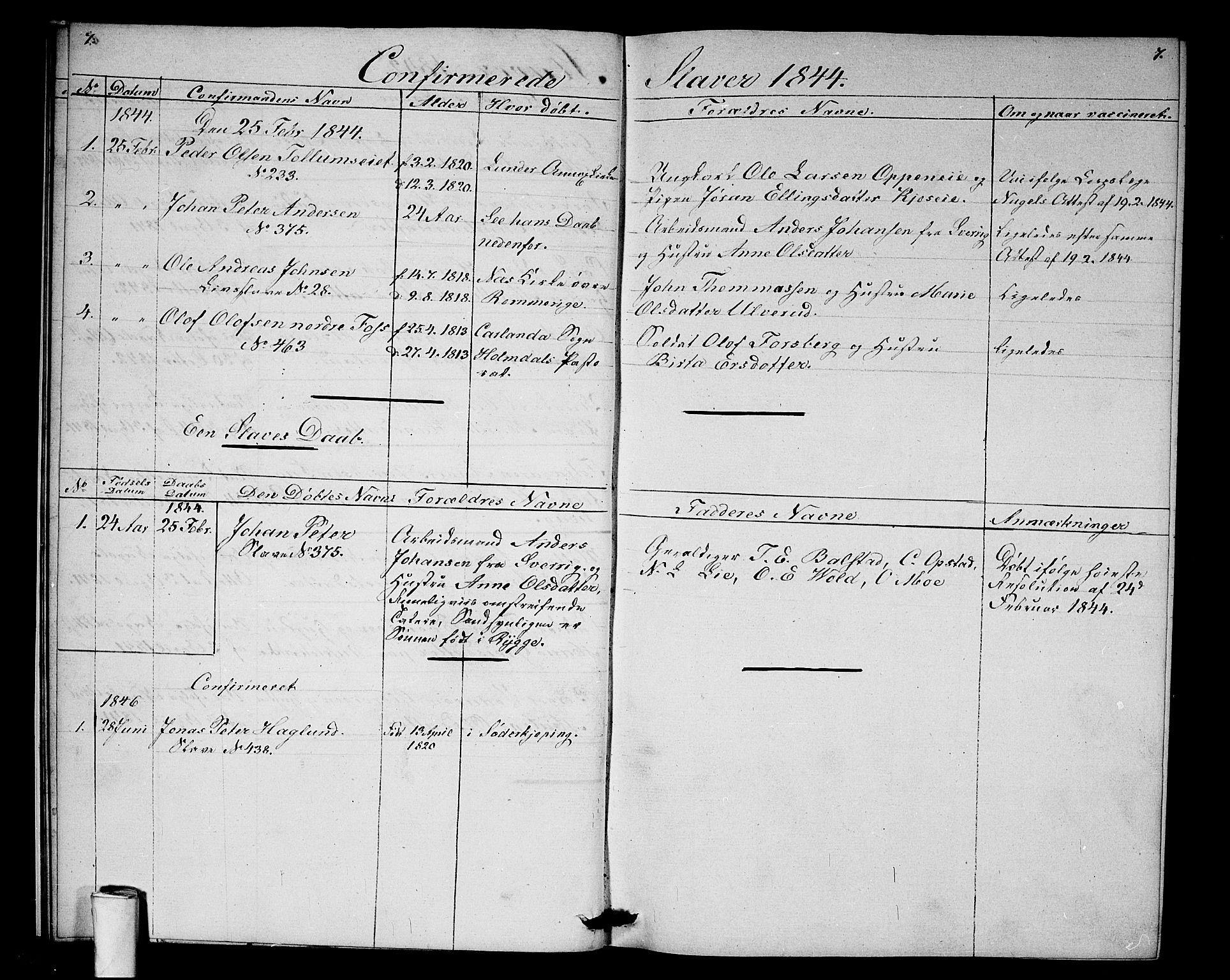 Akershus festnings slaveri Kirkebøker, SAO/A-10841/F/Fa/L0001: Parish register (official) no. 1, 1839-1847, p. 7