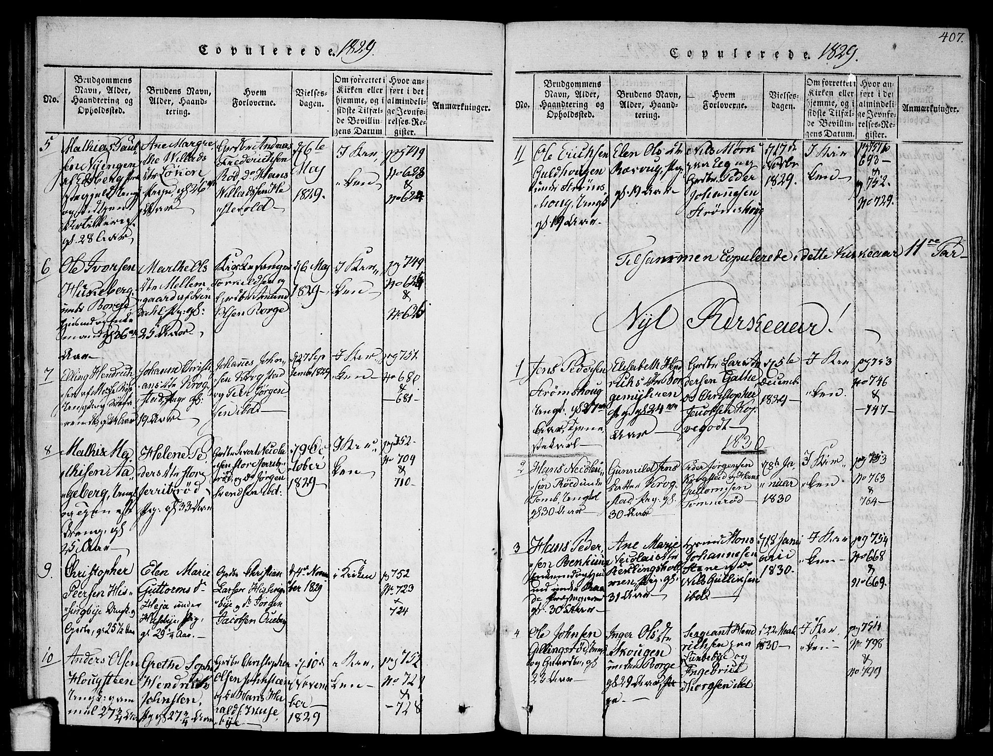 Råde prestekontor kirkebøker, AV/SAO-A-2009/F/Fa/L0004: Parish register (official) no. 4, 1814-1830, p. 406-407