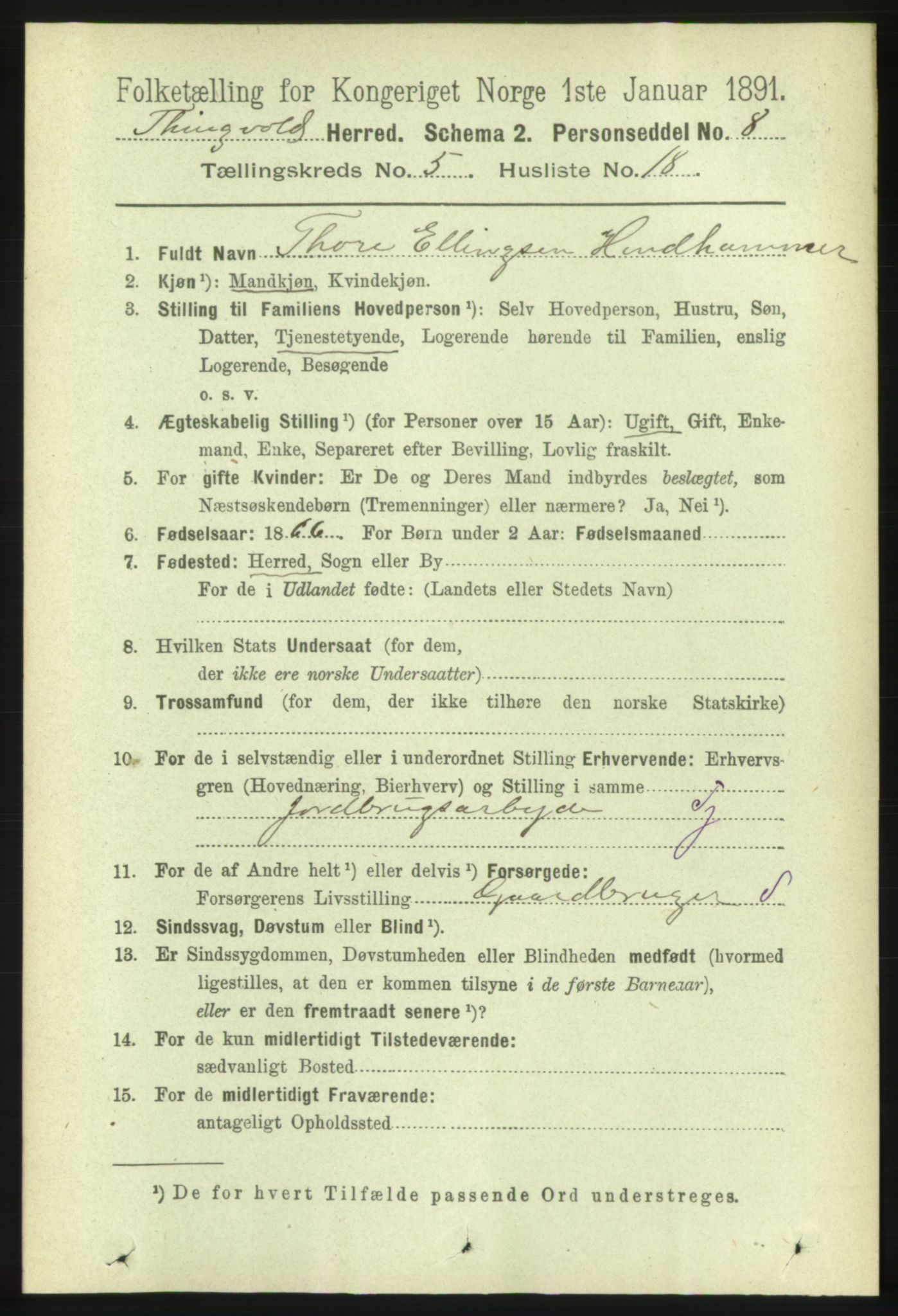 RA, 1891 census for 1560 Tingvoll, 1891, p. 2170