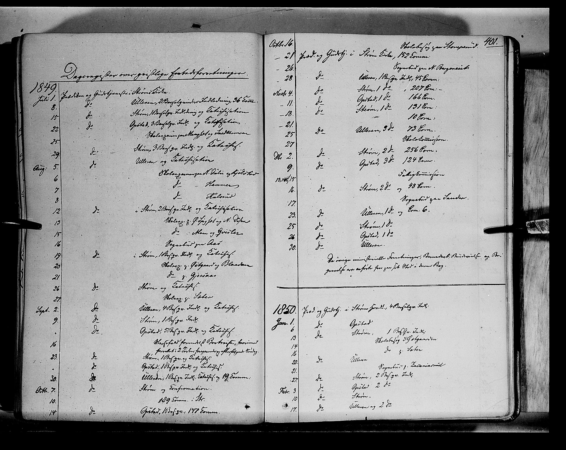 Sør-Odal prestekontor, SAH/PREST-030/H/Ha/Haa/L0001: Parish register (official) no. 1, 1849-1859, p. 401