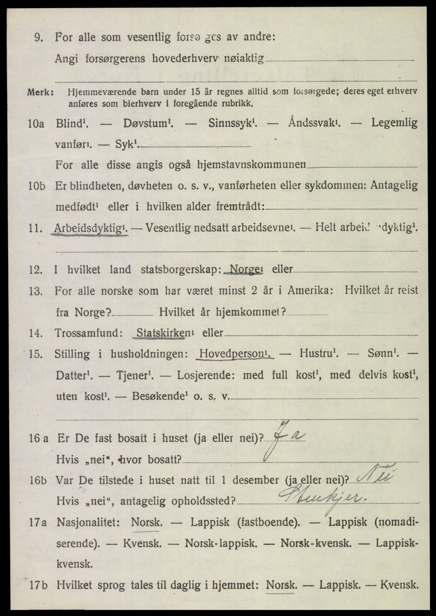 SAT, 1920 census for Røra, 1920, p. 2000