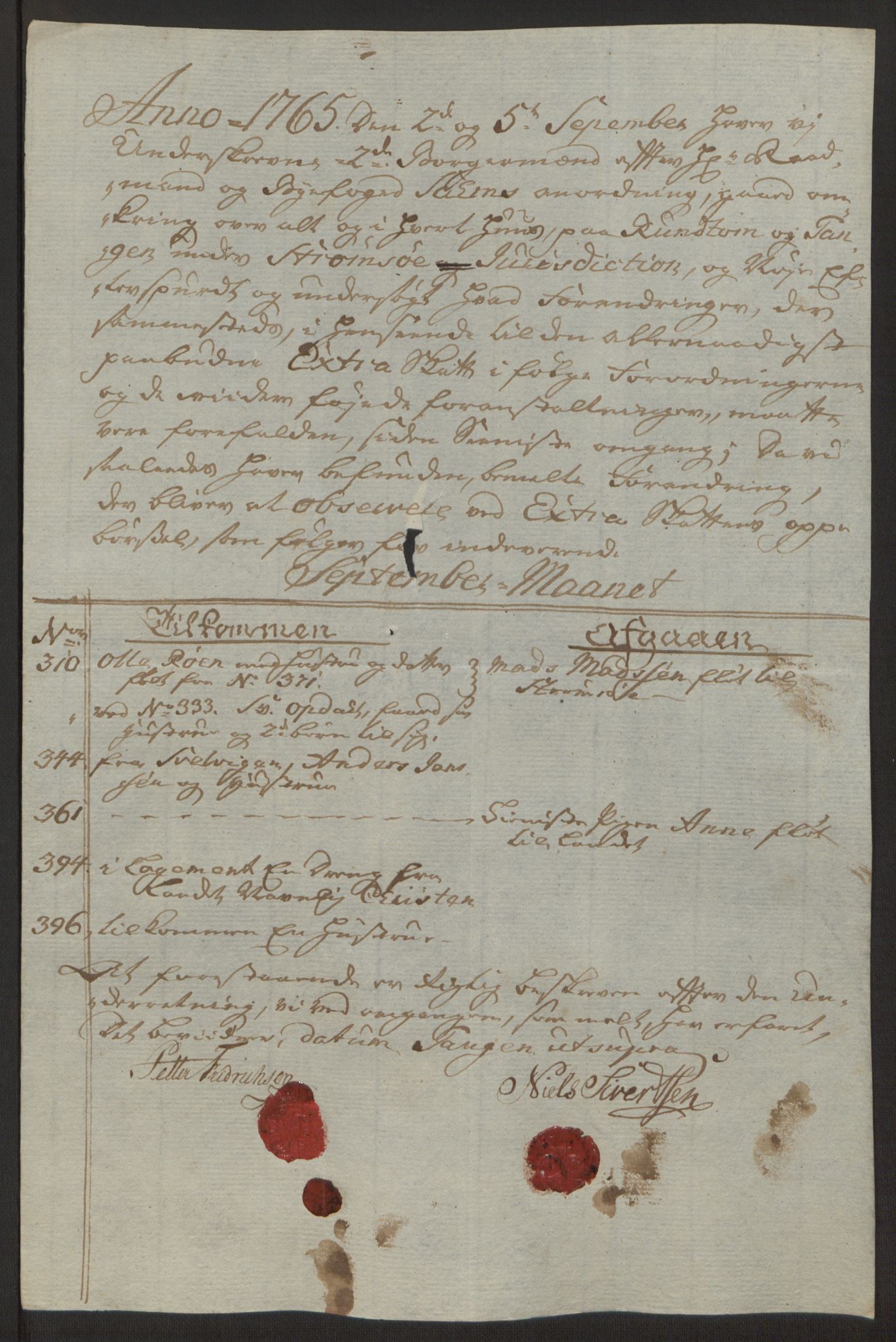 Rentekammeret inntil 1814, Reviderte regnskaper, Byregnskaper, AV/RA-EA-4066/R/Rg/L0144/0001: [G4] Kontribusjonsregnskap / Ekstraskatt, 1762-1767, p. 392