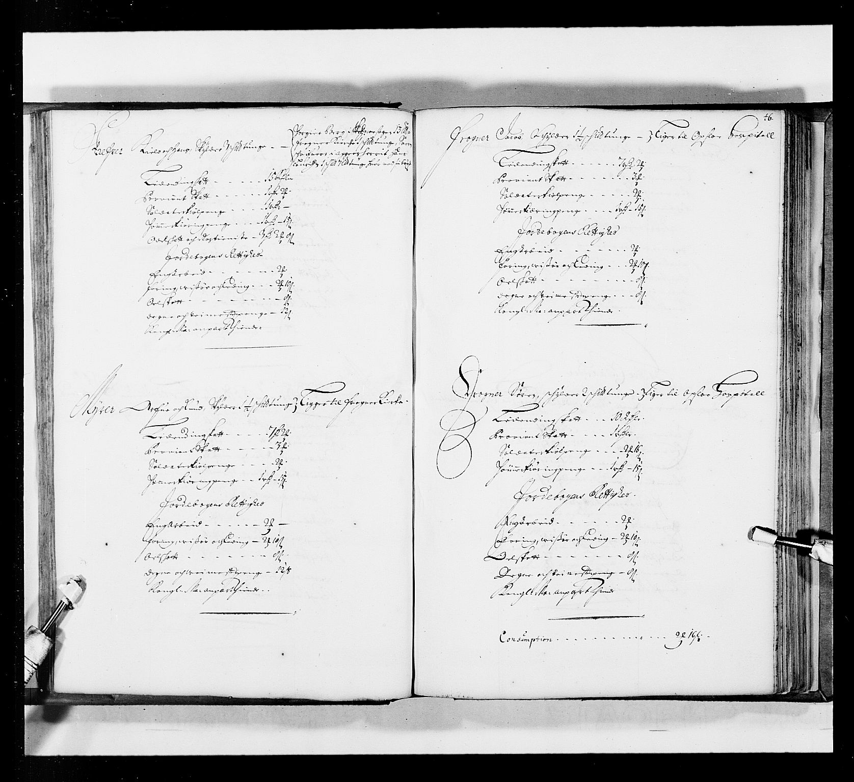 Stattholderembetet 1572-1771, AV/RA-EA-2870/Ek/L0035/0001: Jordebøker 1662-1720: / Matrikkel for Nedre Romerike, 1695, p. 45b-46a