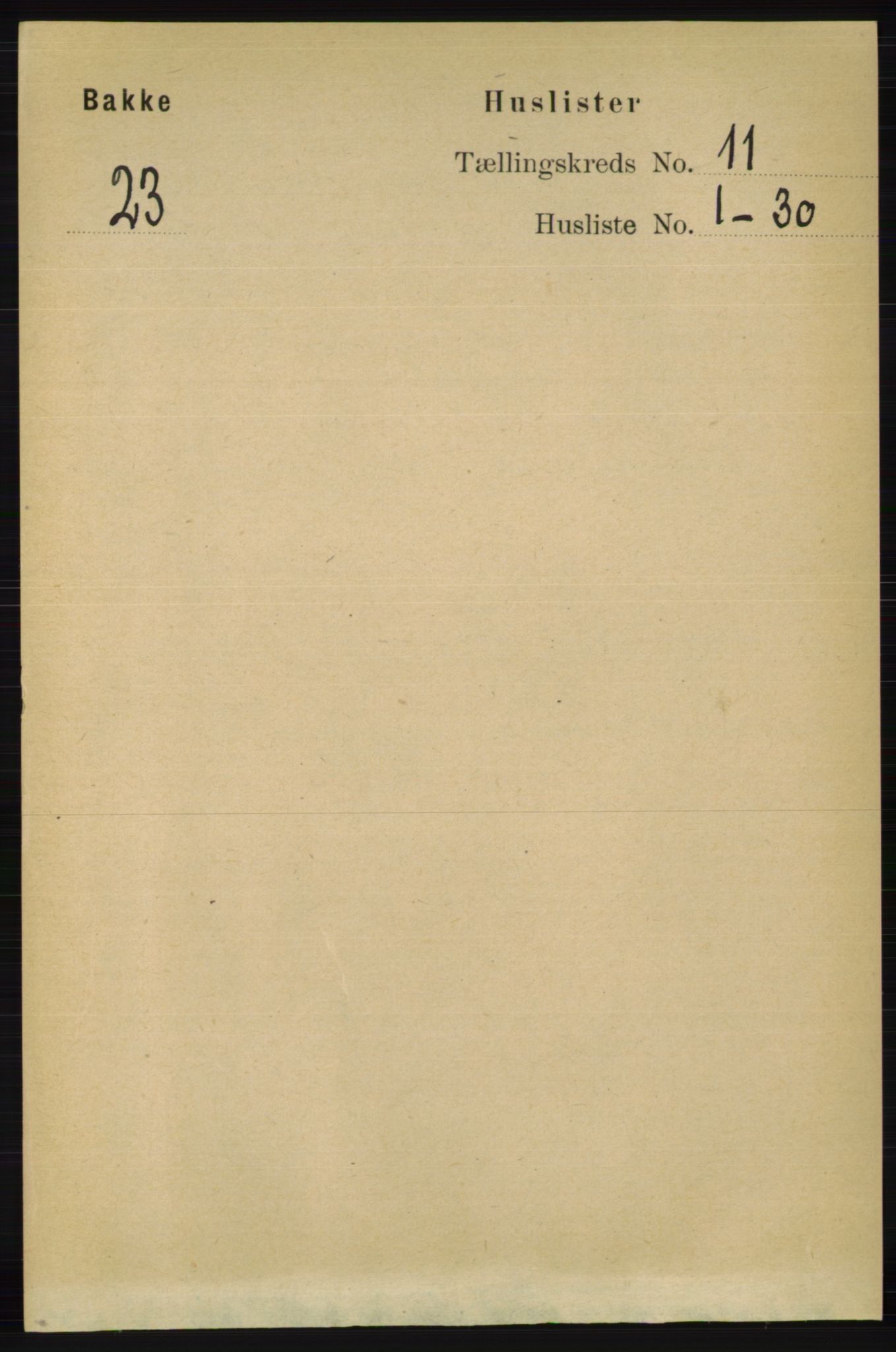 RA, 1891 census for 1045 Bakke, 1891, p. 2202