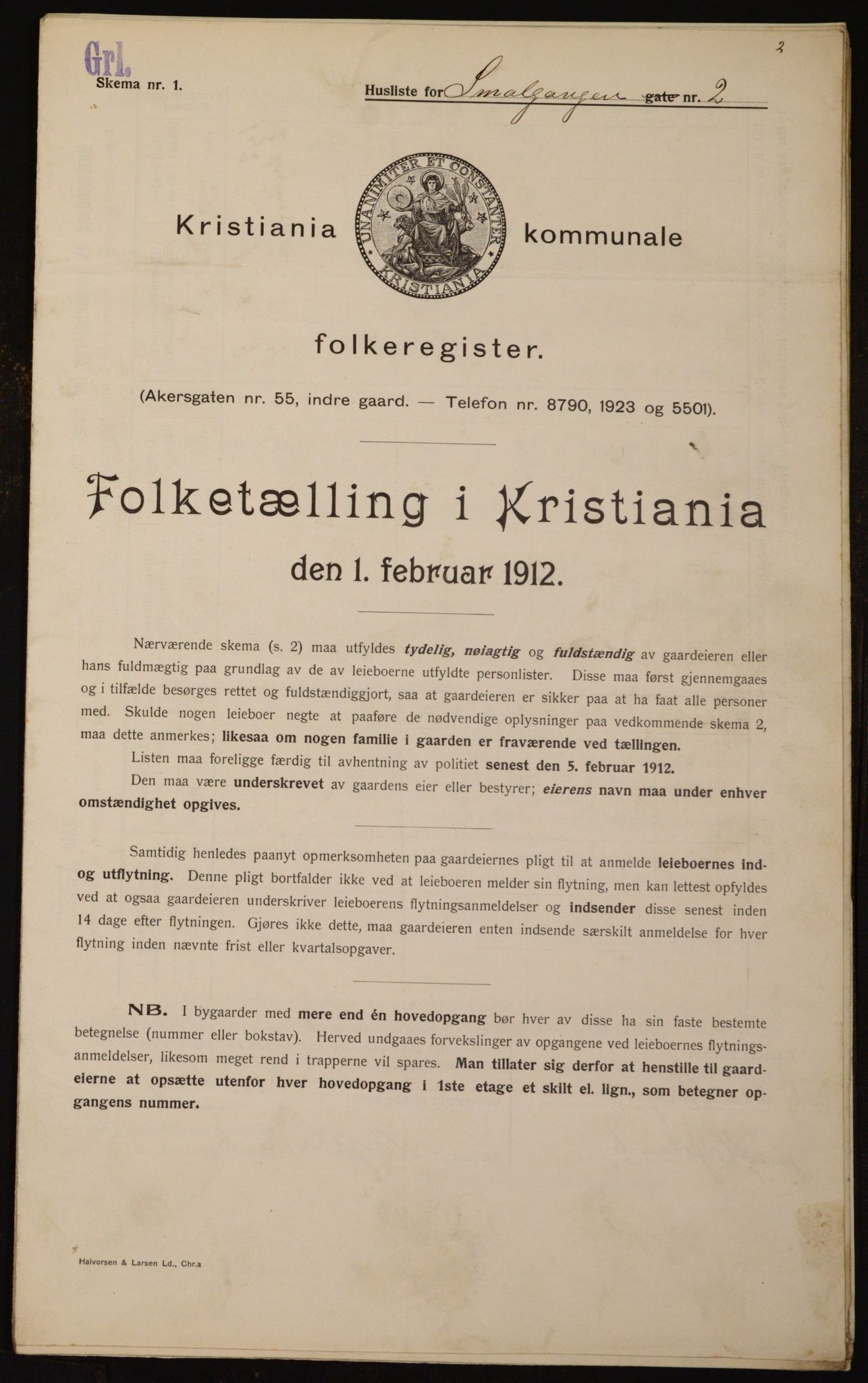 OBA, Municipal Census 1912 for Kristiania, 1912, p. 97262