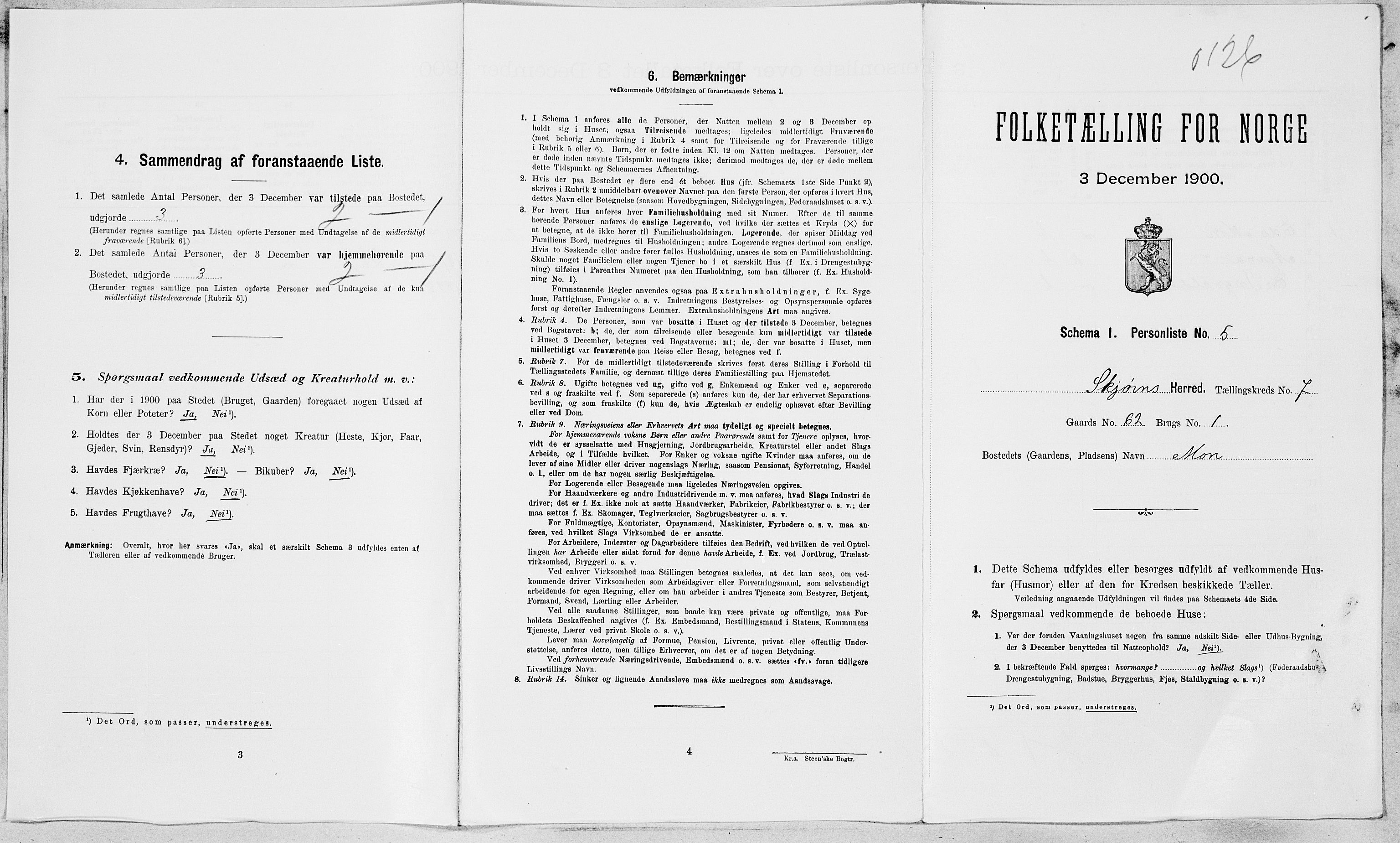 SAT, 1900 census for Stjørna, 1900, p. 514