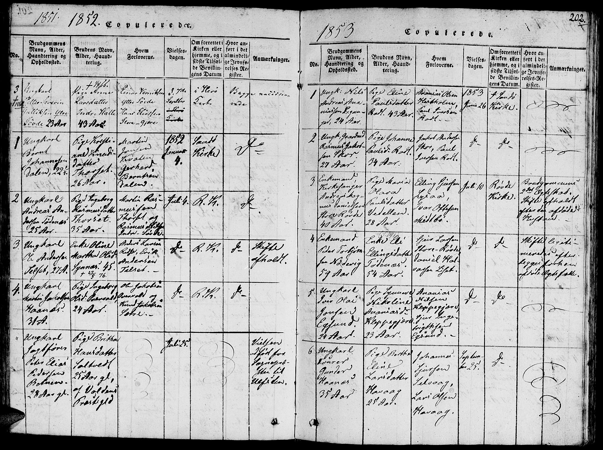 Ministerialprotokoller, klokkerbøker og fødselsregistre - Møre og Romsdal, SAT/A-1454/504/L0054: Parish register (official) no. 504A01, 1816-1861, p. 202