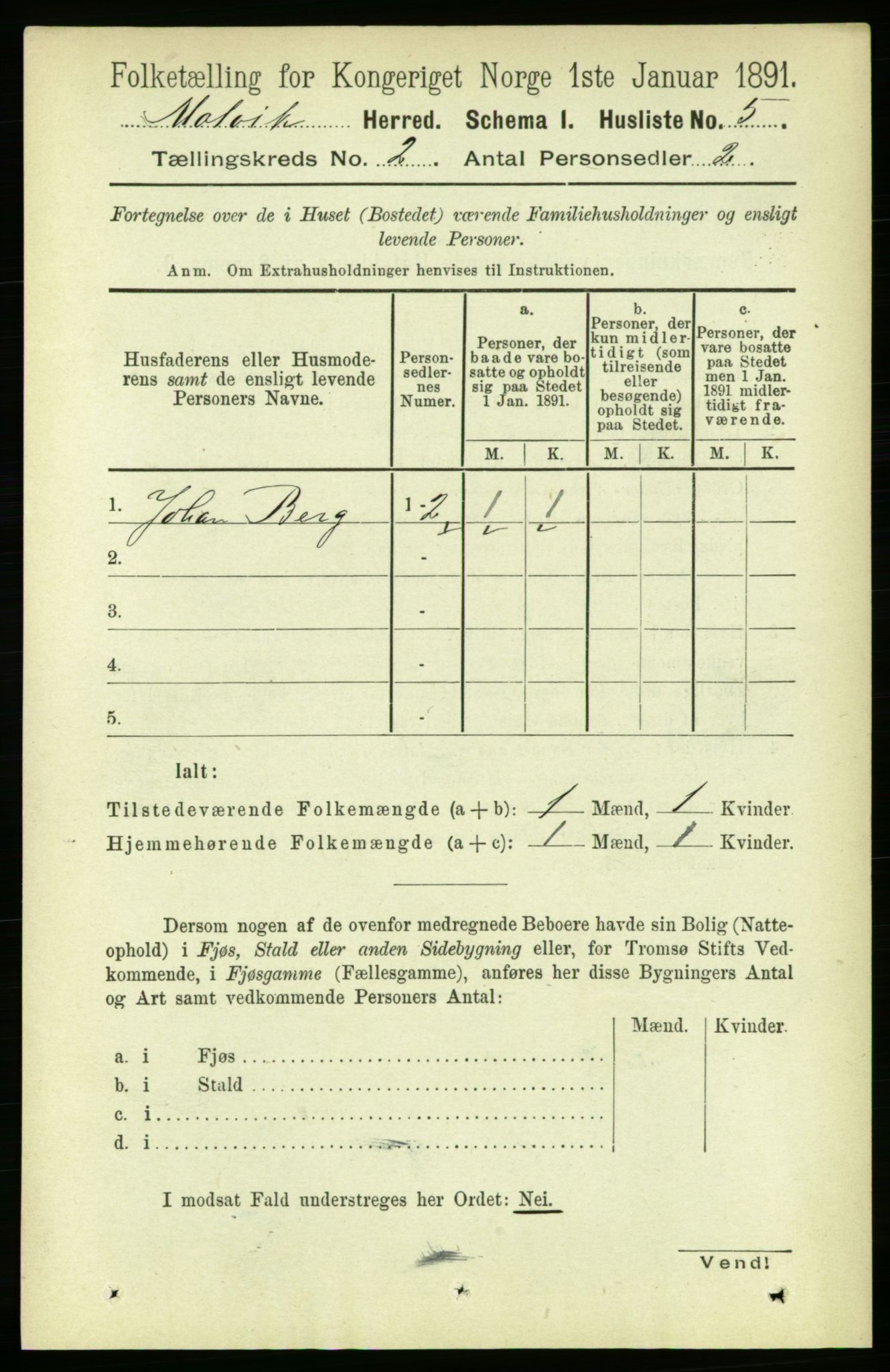 RA, 1891 census for 1663 Malvik, 1891, p. 660