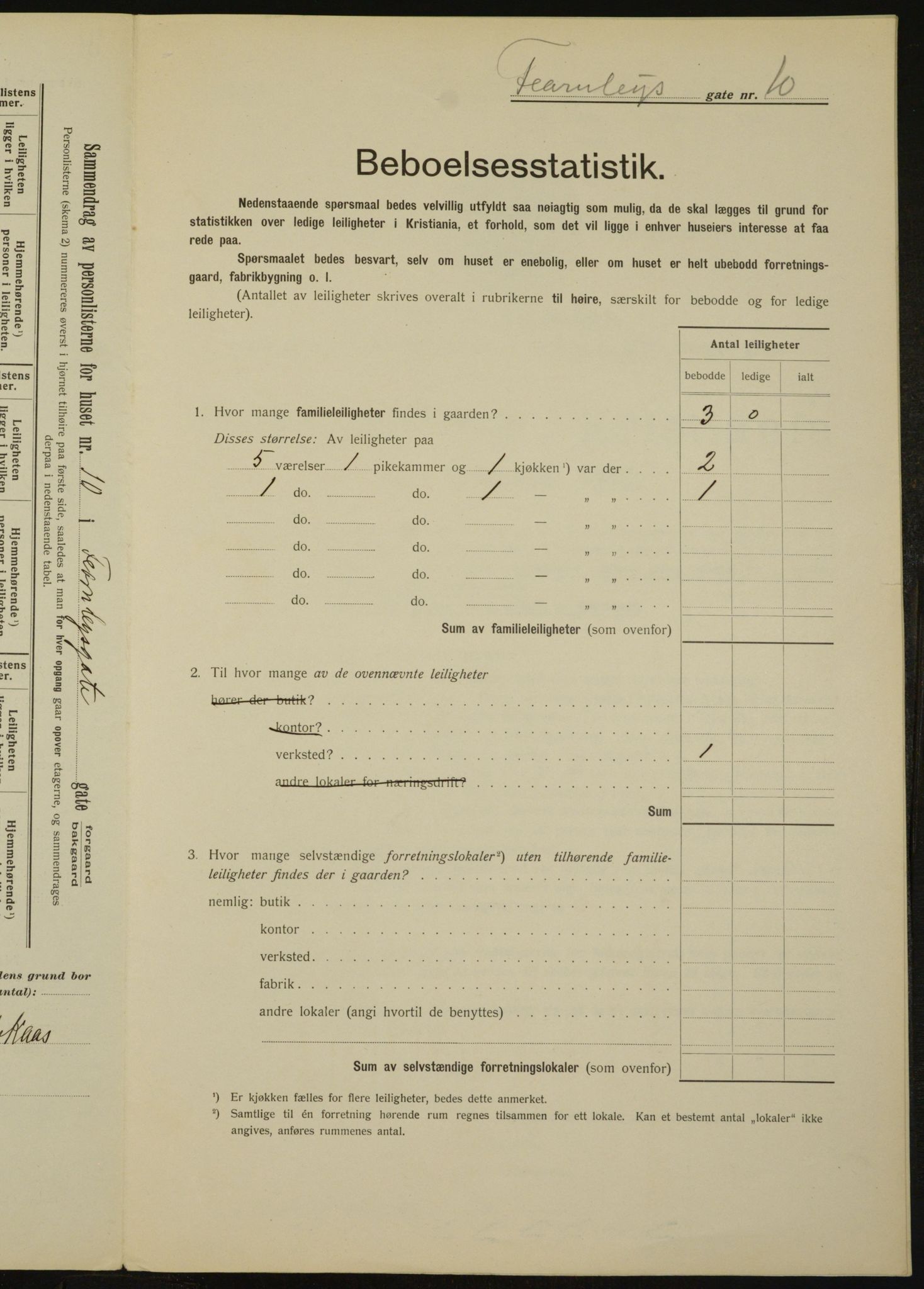 OBA, Municipal Census 1912 for Kristiania, 1912, p. 23953