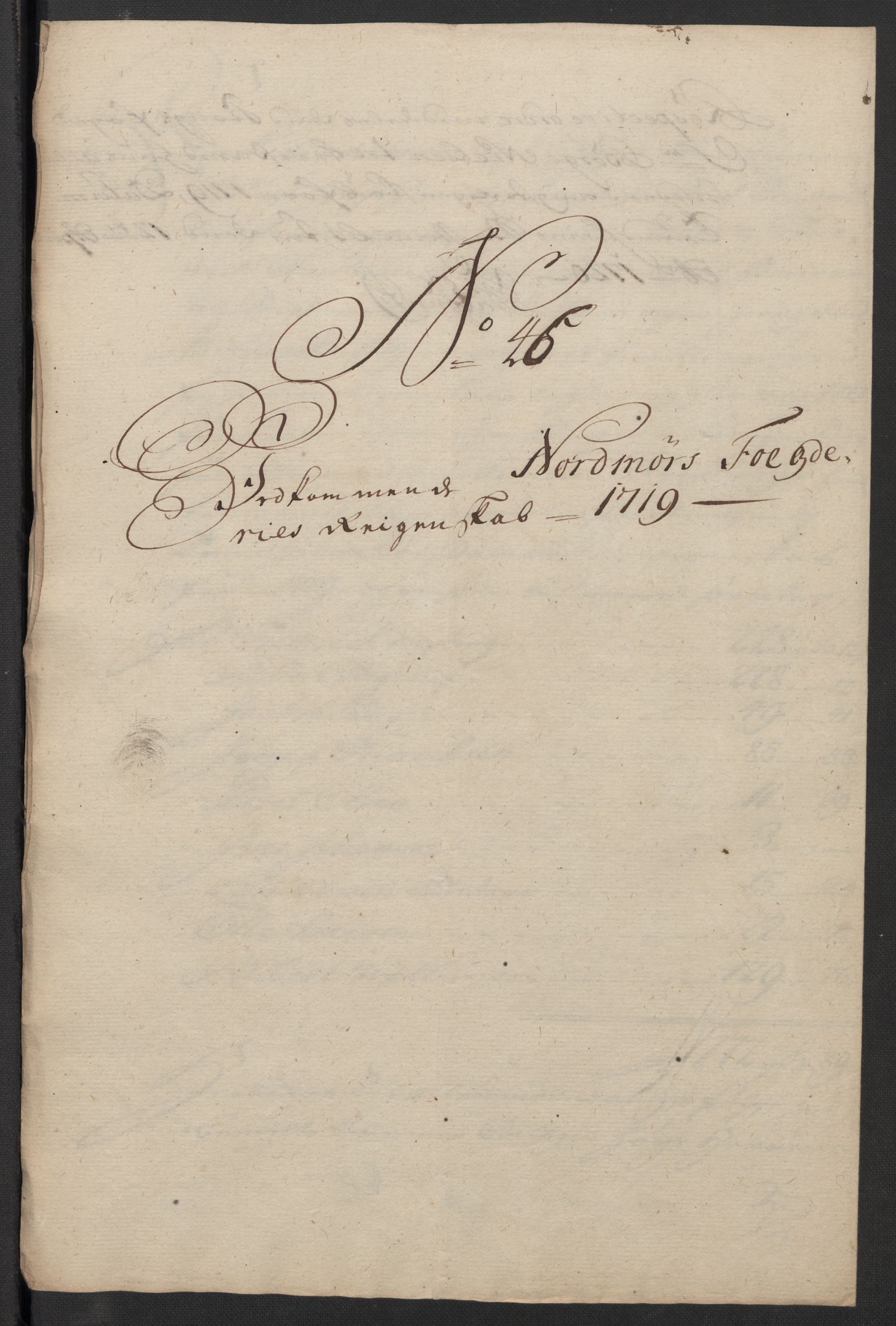 Rentekammeret inntil 1814, Reviderte regnskaper, Fogderegnskap, RA/EA-4092/R56/L3752: Fogderegnskap Nordmøre, 1719, p. 260