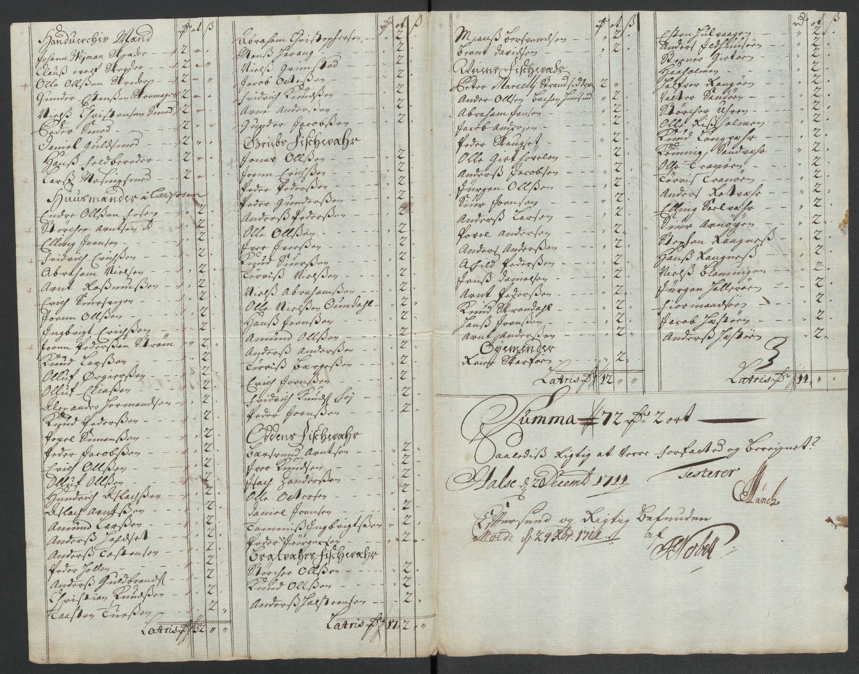 Rentekammeret inntil 1814, Reviderte regnskaper, Fogderegnskap, RA/EA-4092/R56/L3745: Fogderegnskap Nordmøre, 1711, p. 93