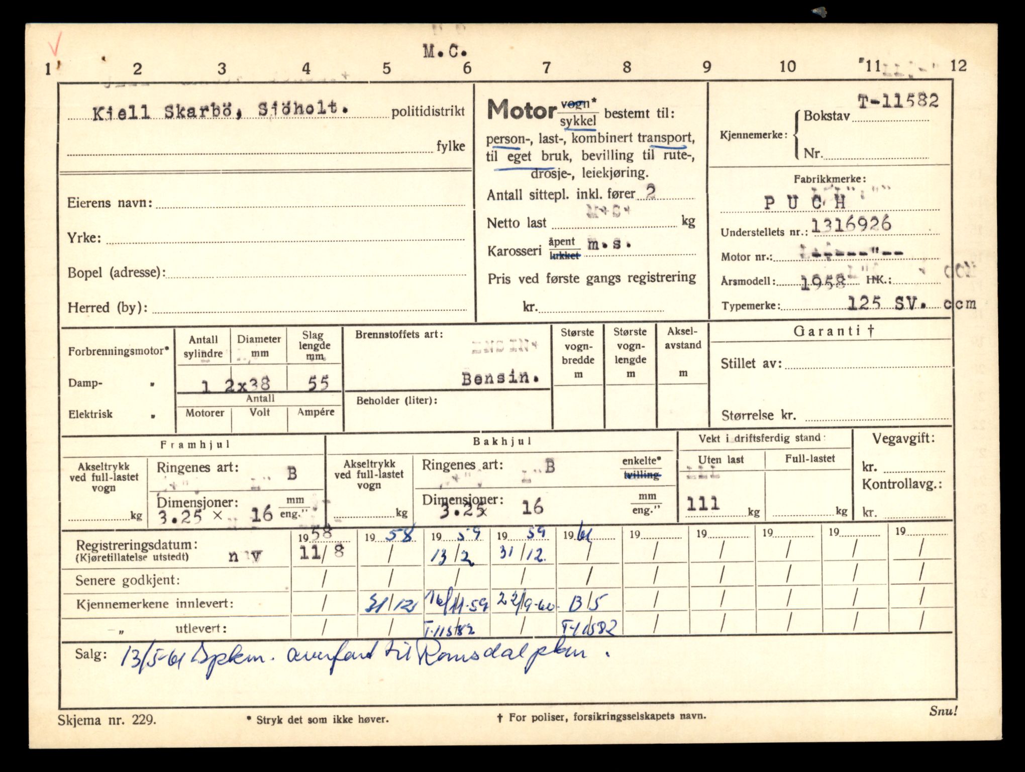 Møre og Romsdal vegkontor - Ålesund trafikkstasjon, AV/SAT-A-4099/F/Fe/L0029: Registreringskort for kjøretøy T 11430 - T 11619, 1927-1998, p. 2439