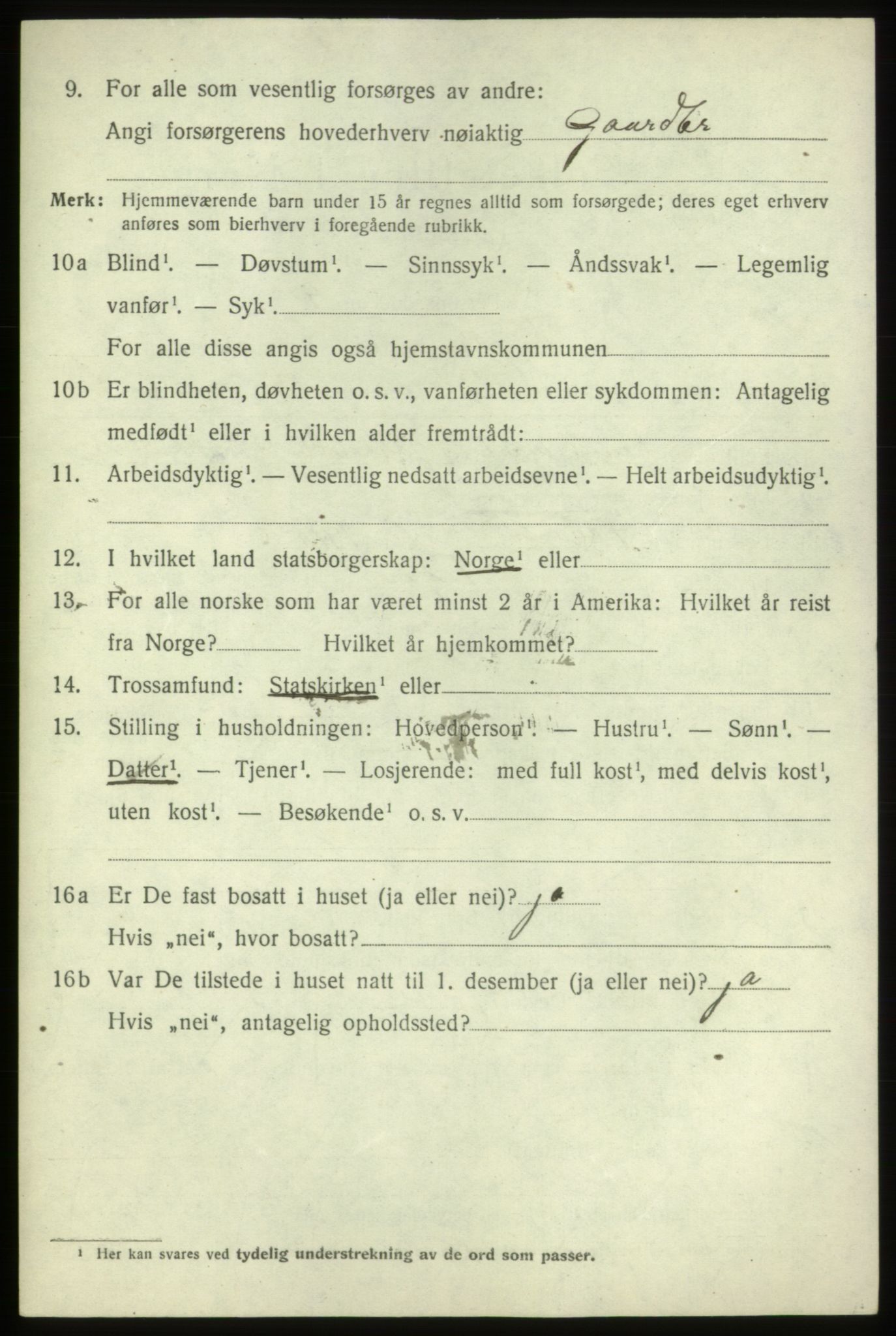 SAB, 1920 census for Fitjar, 1920, p. 2183