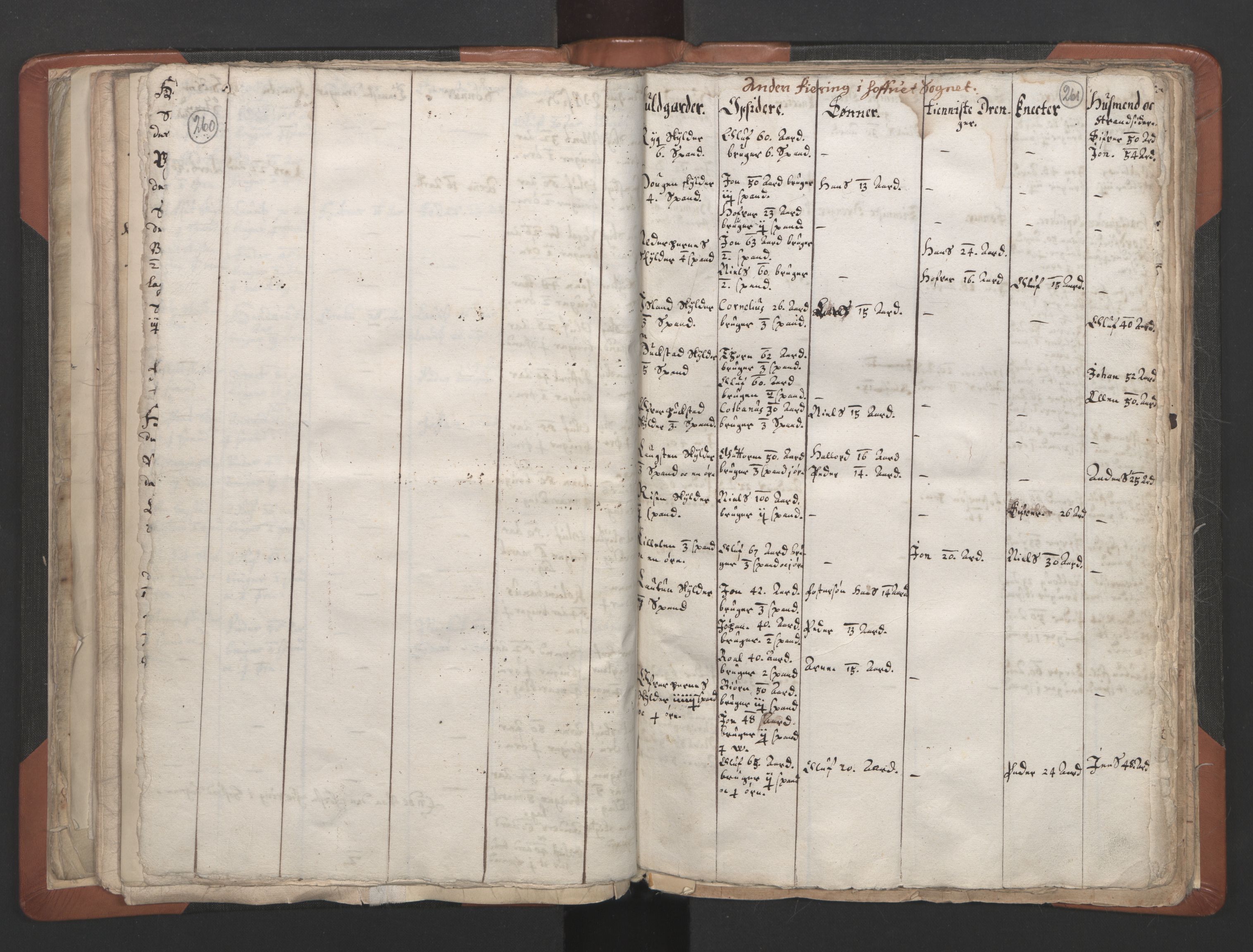 RA, Vicar's Census 1664-1666, no. 32: Innherad deanery, 1664-1666, p. 260-261