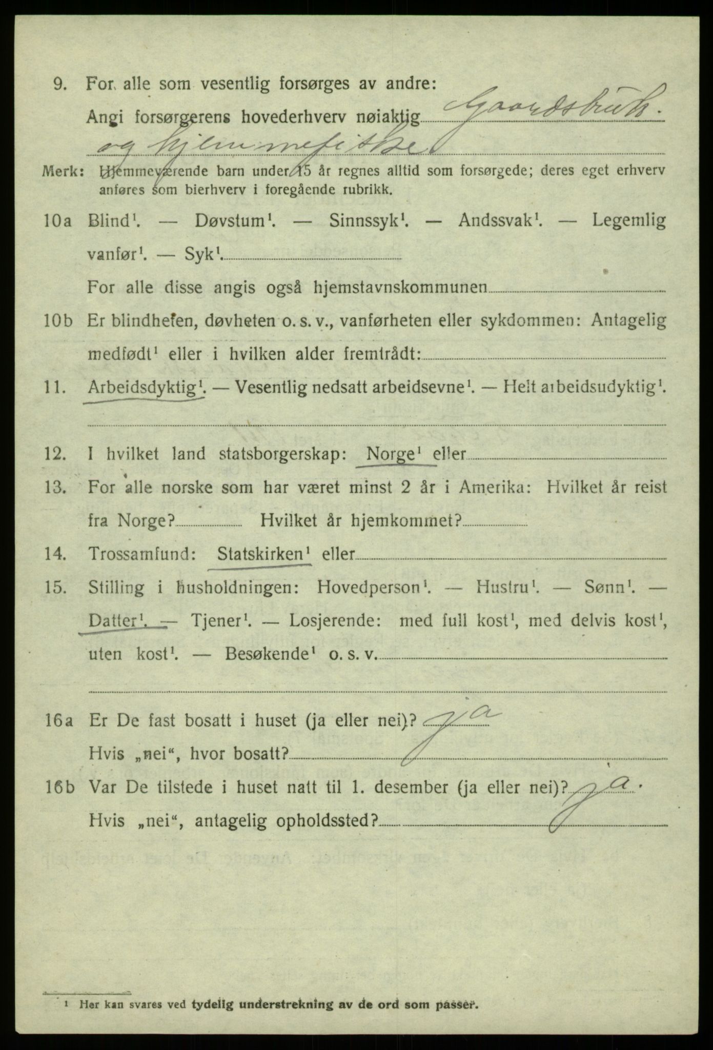 SAB, 1920 census for Fjell, 1920, p. 7411