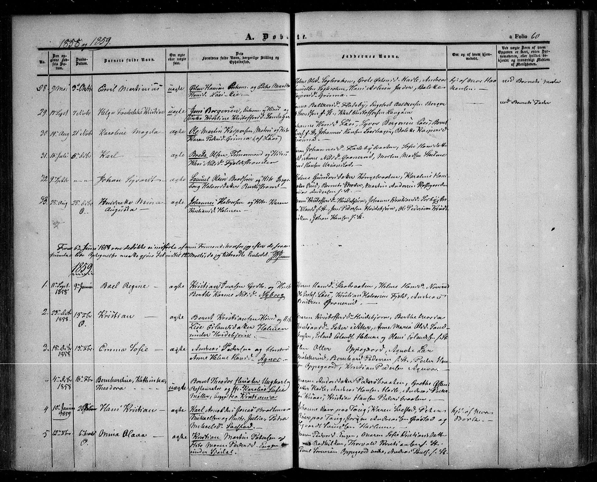 Nesodden prestekontor Kirkebøker, AV/SAO-A-10013/F/Fa/L0007: Parish register (official) no. I 7, 1848-1868, p. 60