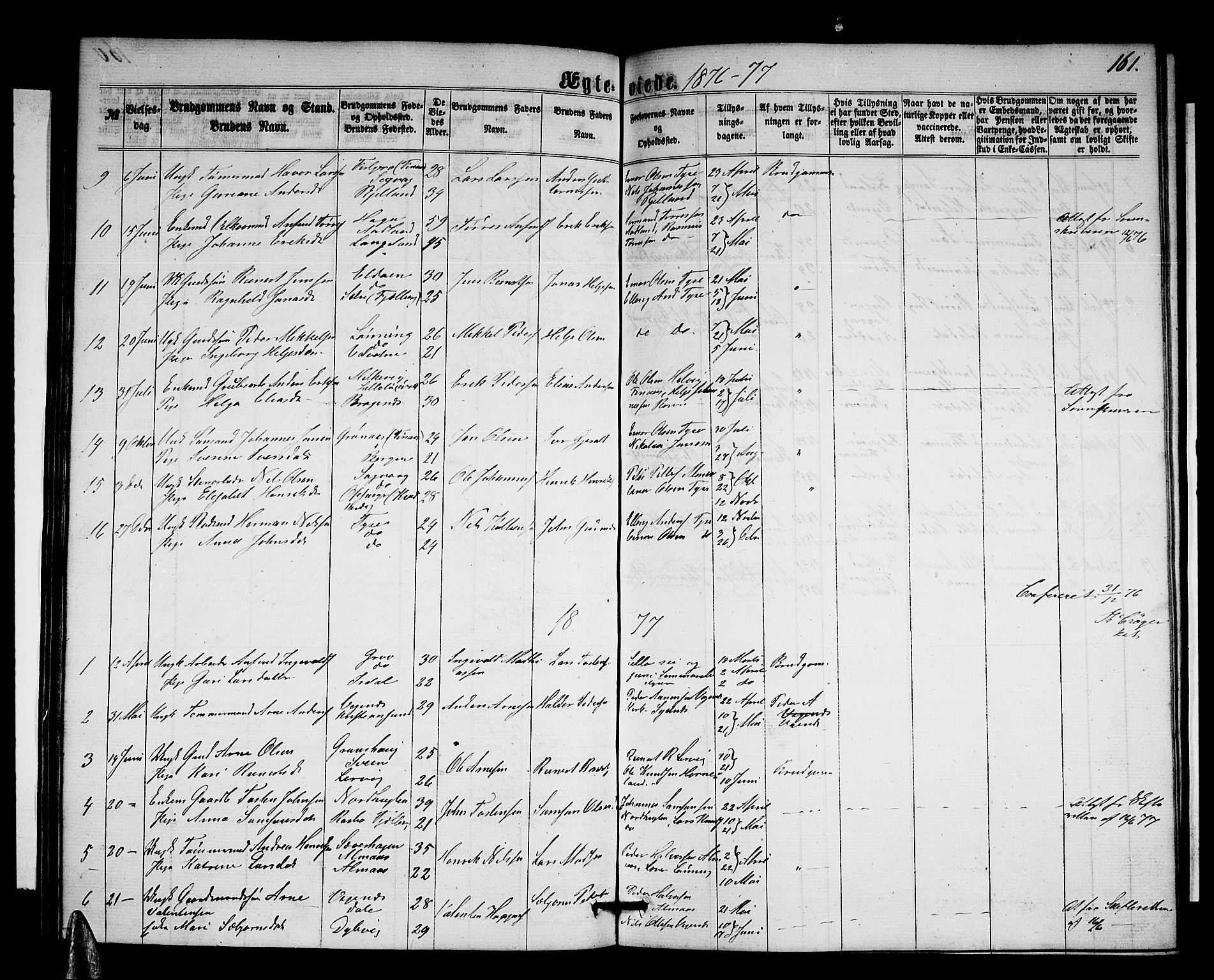 Stord sokneprestembete, SAB/A-78201/H/Hab: Parish register (copy) no. A 1, 1864-1878, p. 161