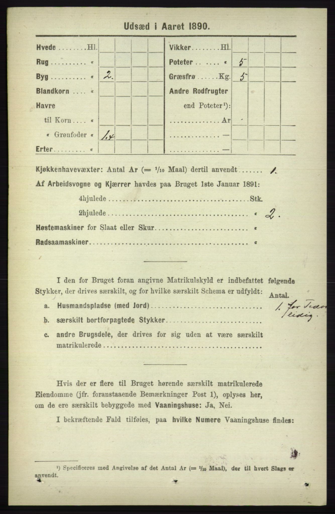 RA, 1891 census for 1230 Ullensvang, 1891, p. 7765