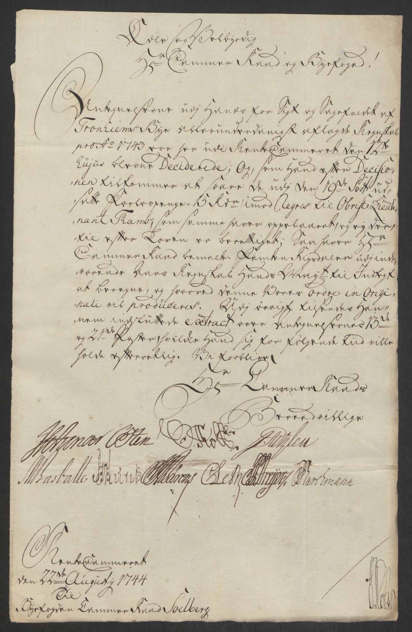 Rentekammeret inntil 1814, Reviderte regnskaper, Byregnskaper, AV/RA-EA-4066/R/Rs/L0541: [S22] Sikt og sakefall, 1743-1746, p. 147