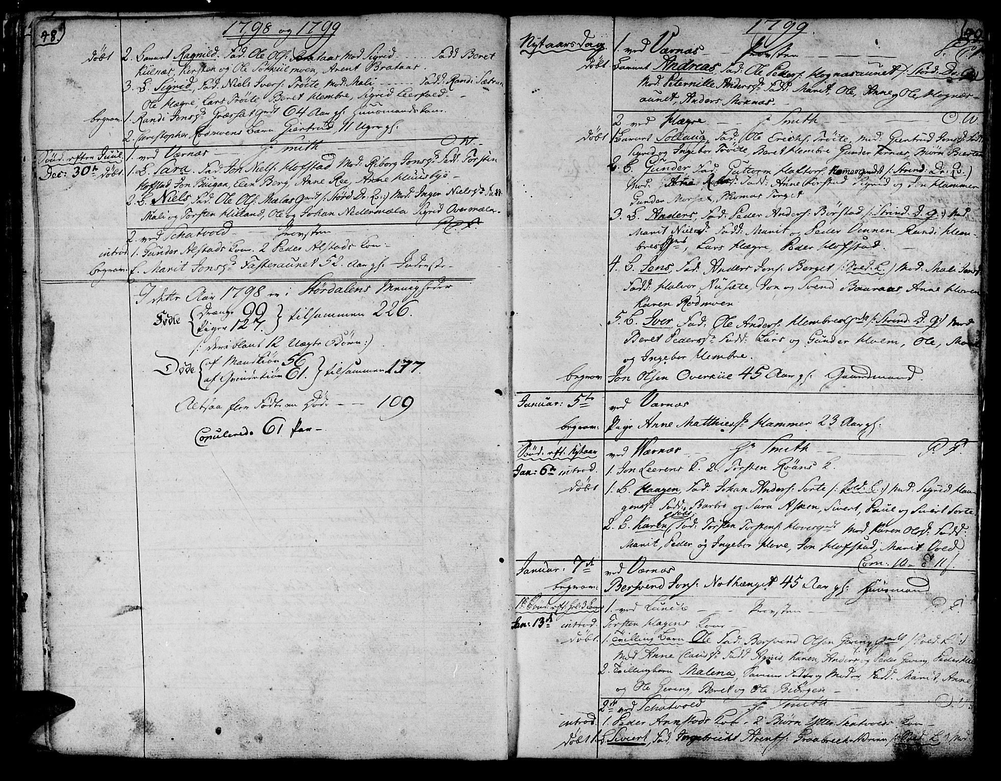 Ministerialprotokoller, klokkerbøker og fødselsregistre - Nord-Trøndelag, SAT/A-1458/709/L0060: Parish register (official) no. 709A07, 1797-1815, p. 48-49