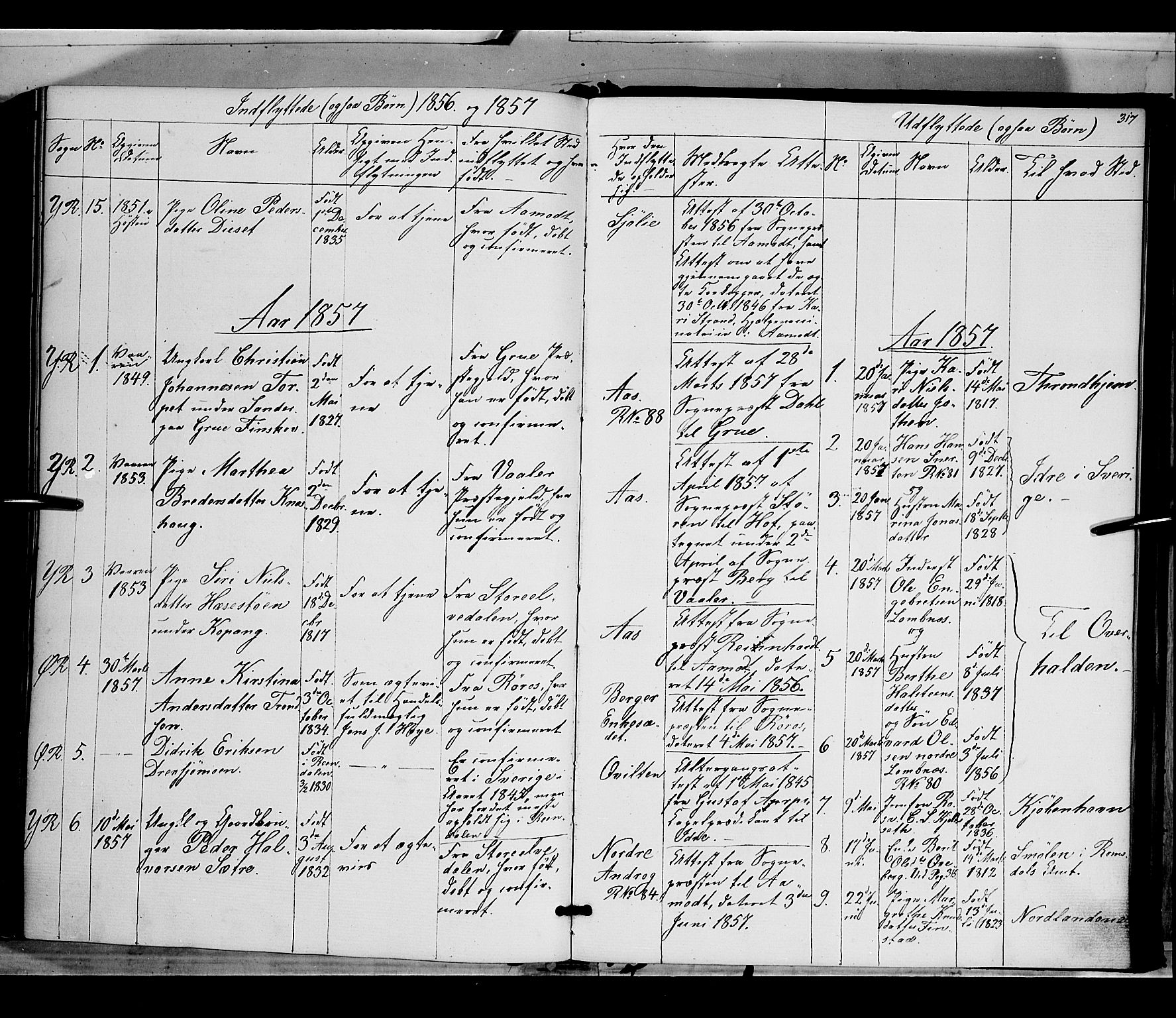 Rendalen prestekontor, SAH/PREST-054/H/Ha/Haa/L0005: Parish register (official) no. 5, 1853-1866, p. 317