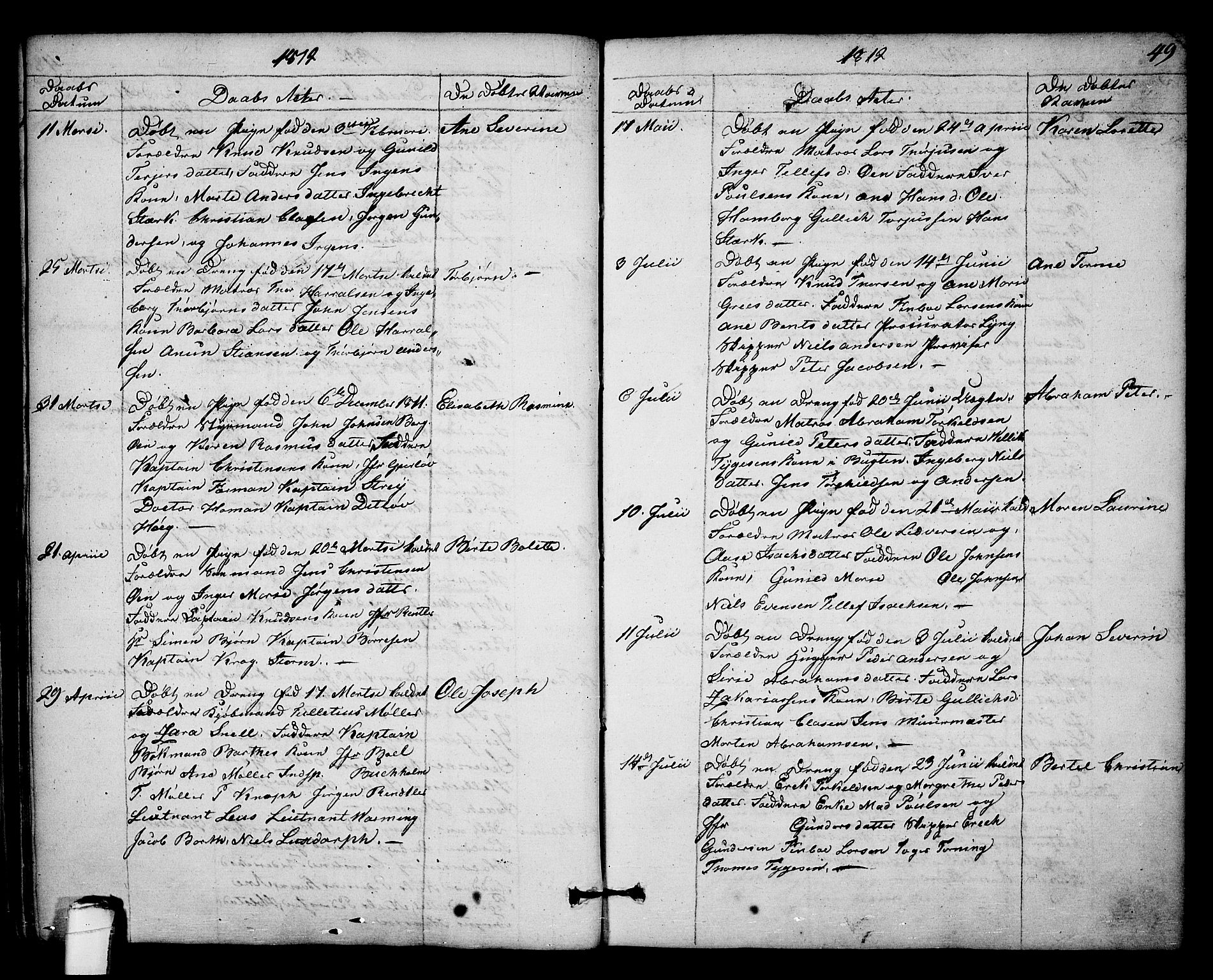 Kragerø kirkebøker, SAKO/A-278/F/Fa/L0003: Parish register (official) no. 3, 1802-1813, p. 49
