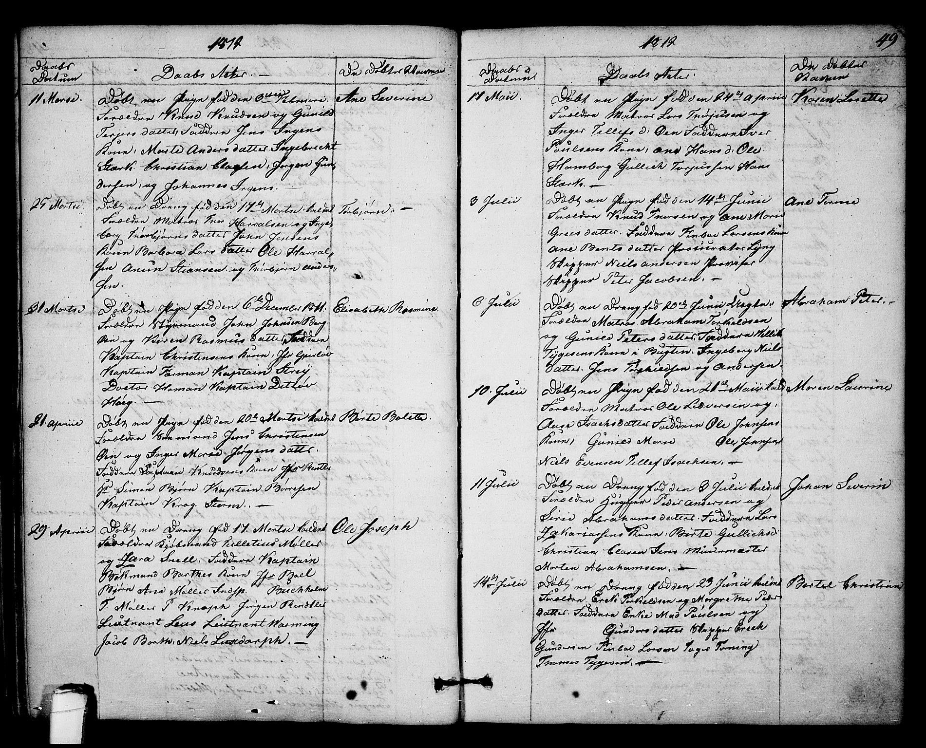 Kragerø kirkebøker, AV/SAKO-A-278/F/Fa/L0003: Parish register (official) no. 3, 1802-1813, p. 49