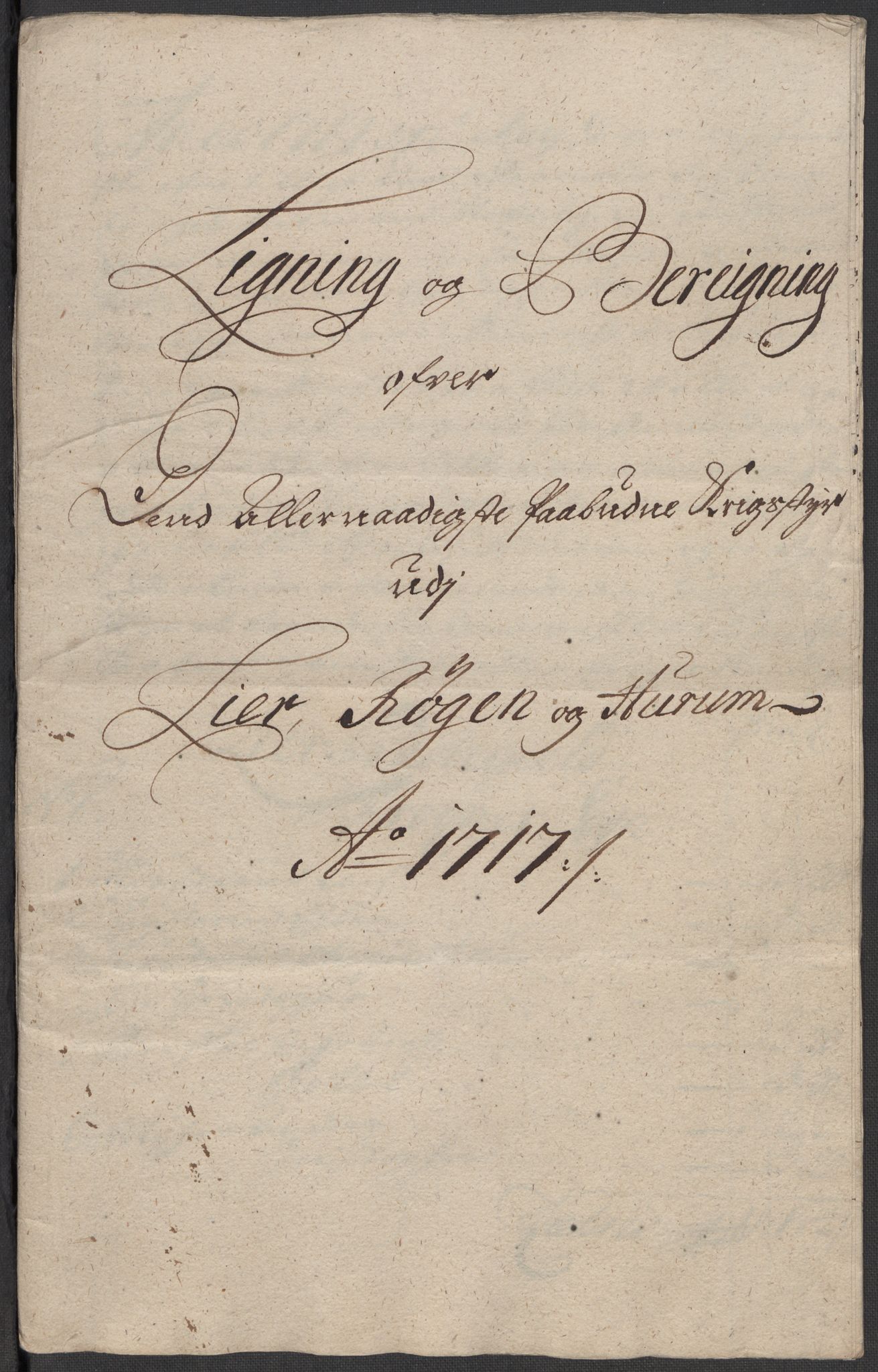 Rentekammeret inntil 1814, Reviderte regnskaper, Fogderegnskap, AV/RA-EA-4092/R31/L1711: Fogderegnskap Hurum, Røyken, Eiker, Lier og Buskerud, 1717, p. 189