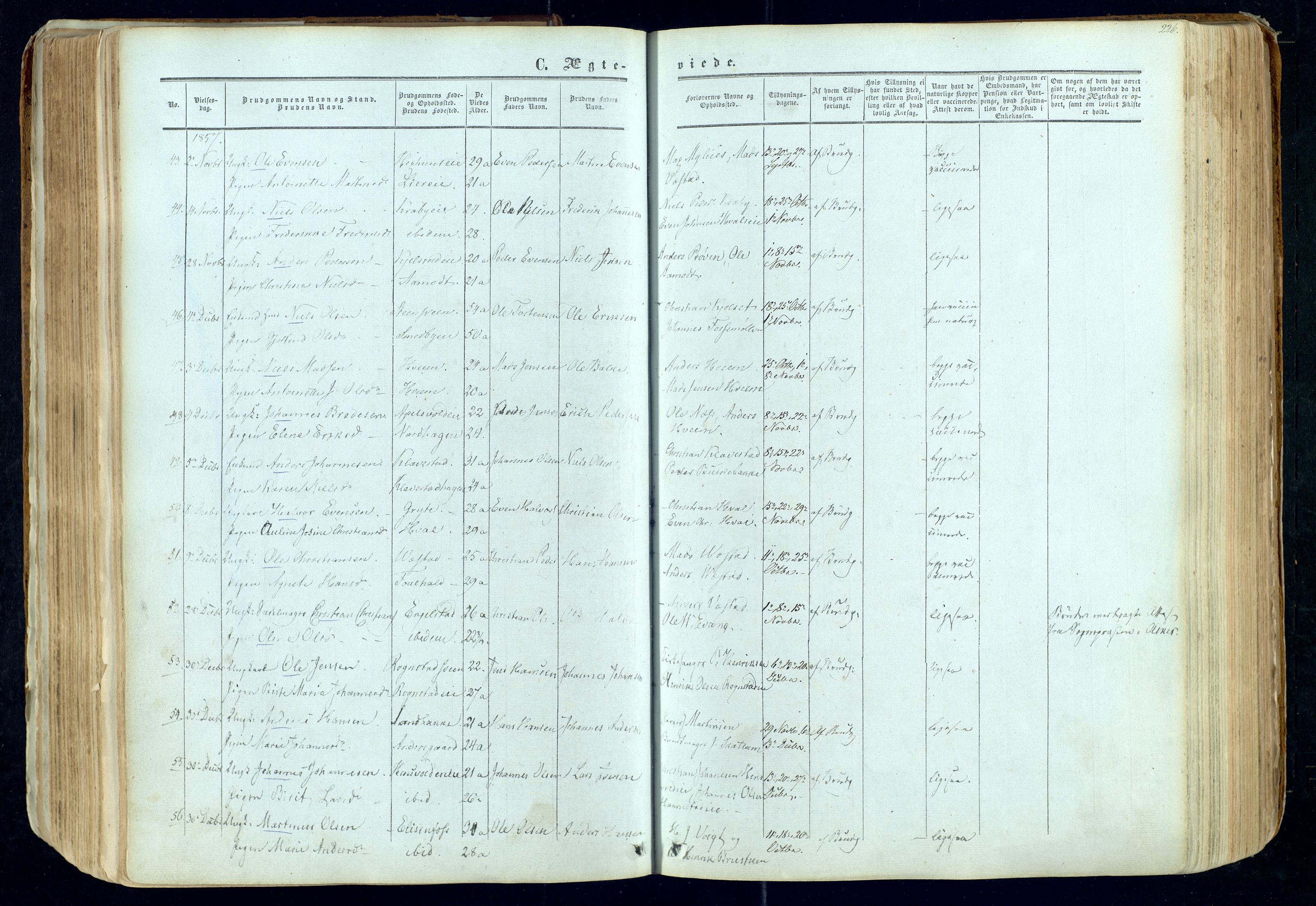 Østre Toten prestekontor, SAH/PREST-104/H/Ha/Haa/L0004: Parish register (official) no. 4, 1857-1865, p. 226