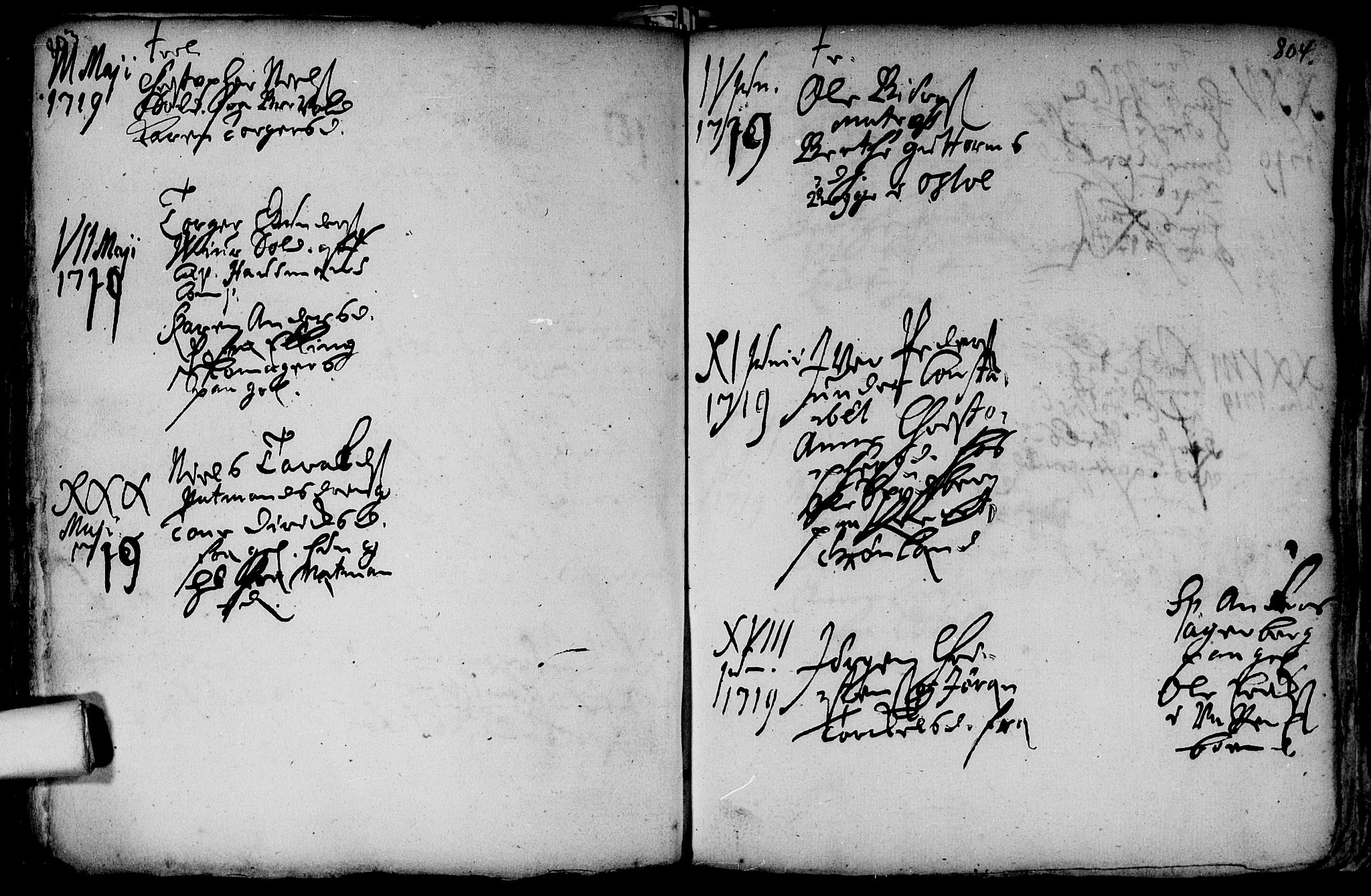 Aker prestekontor kirkebøker, AV/SAO-A-10861/F/L0002: Parish register (official) no. 2, 1714-1720, p. 803-804