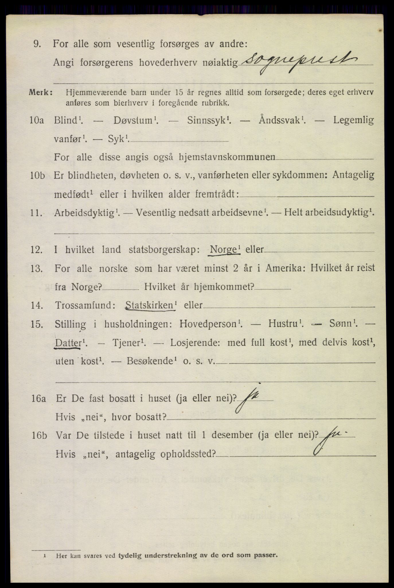 SAH, 1920 census for Nordre Land, 1920, p. 2241