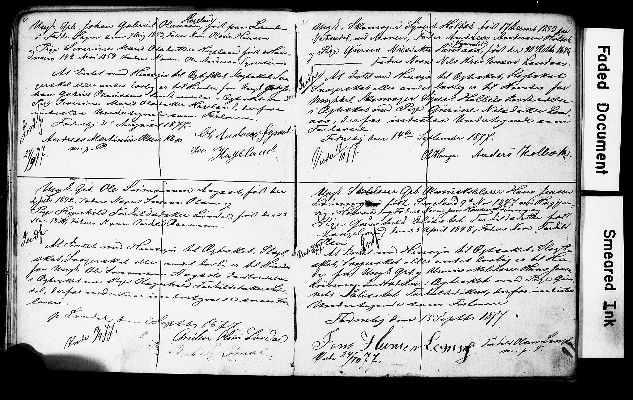 Holum sokneprestkontor, SAK/1111-0022/F/Fe/L0003: Banns register no. II 5 3, 1875-1891, p. 17