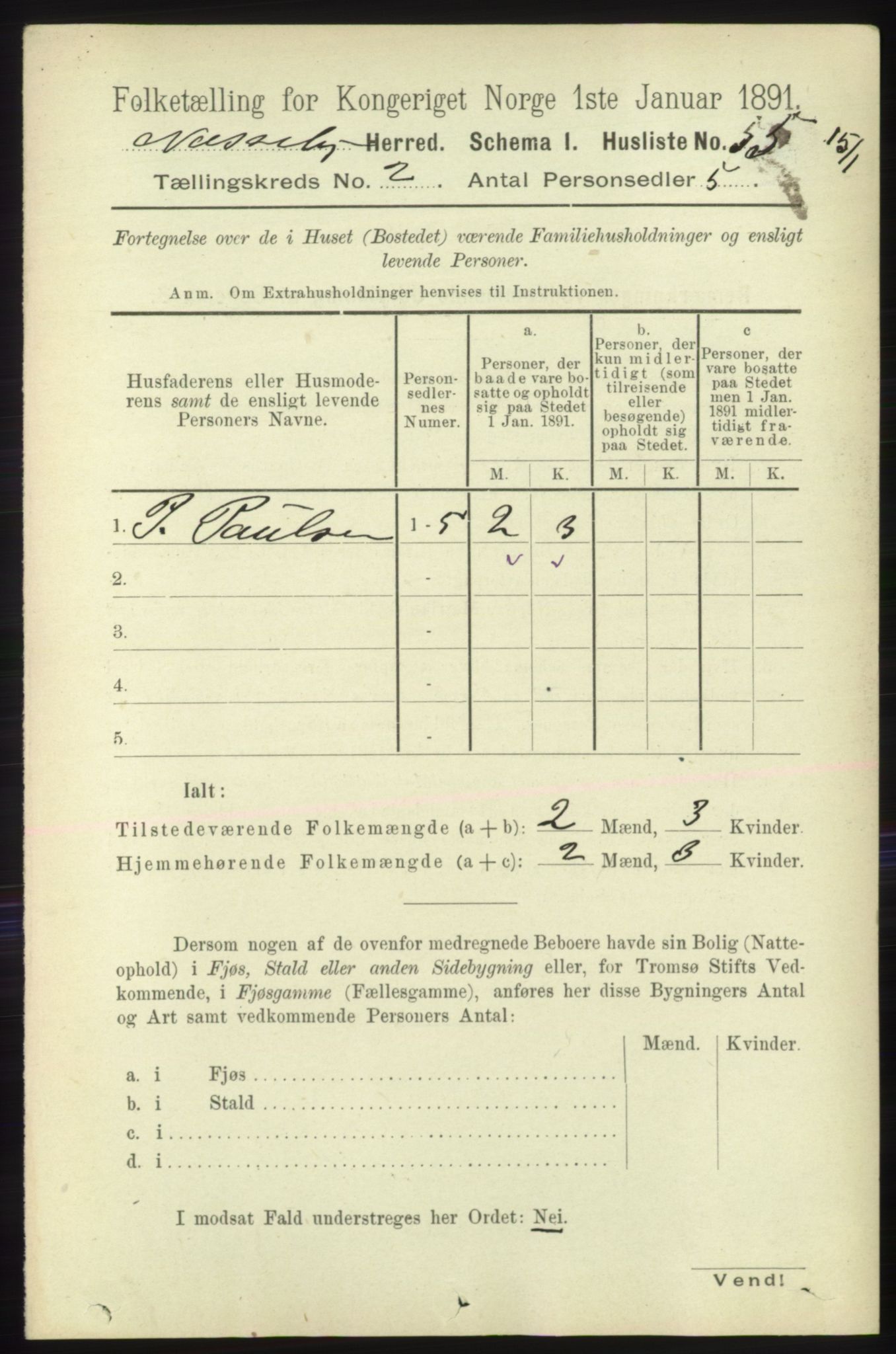 RA, 1891 census for 2027 Nesseby, 1891, p. 631