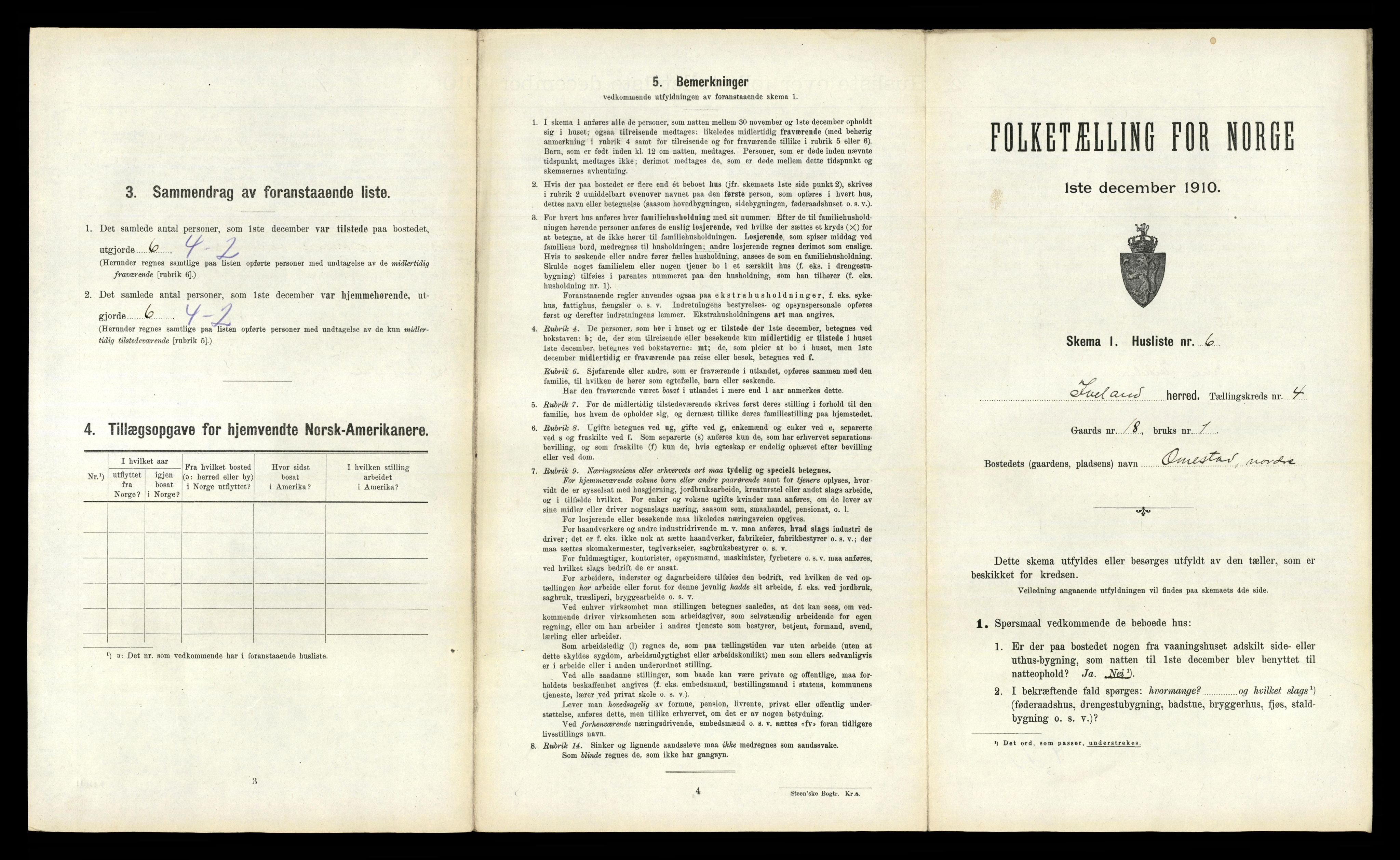 RA, 1910 census for Iveland, 1910, p. 169