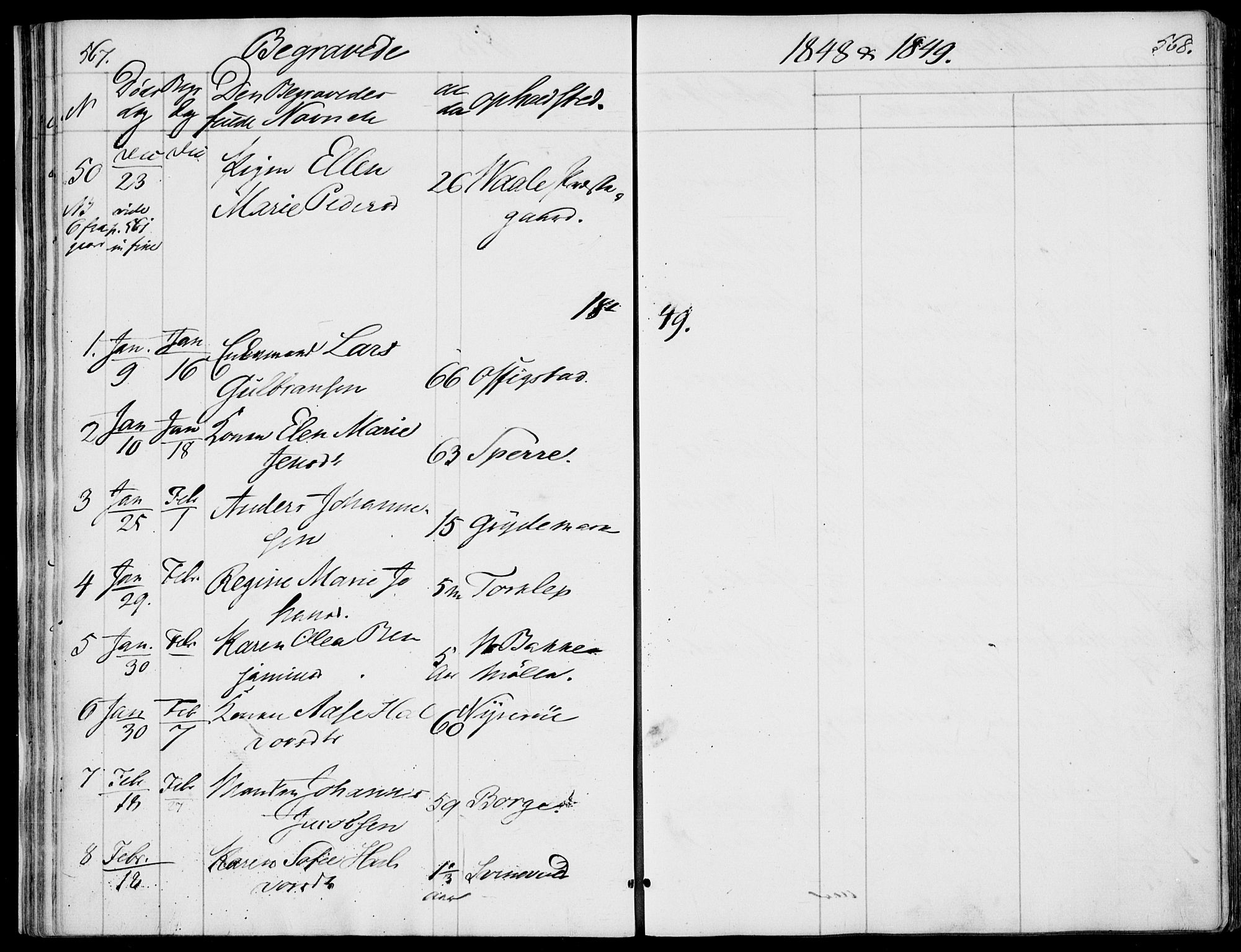 Våle kirkebøker, AV/SAKO-A-334/F/Fa/L0009b: Parish register (official) no. I 9B, 1841-1860, p. 567-568