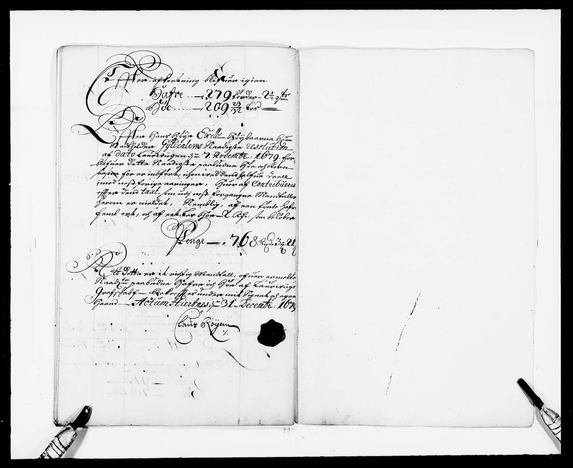 Rentekammeret inntil 1814, Reviderte regnskaper, Fogderegnskap, AV/RA-EA-4092/R33/L1968: Fogderegnskap Larvik grevskap, 1675-1687, p. 332