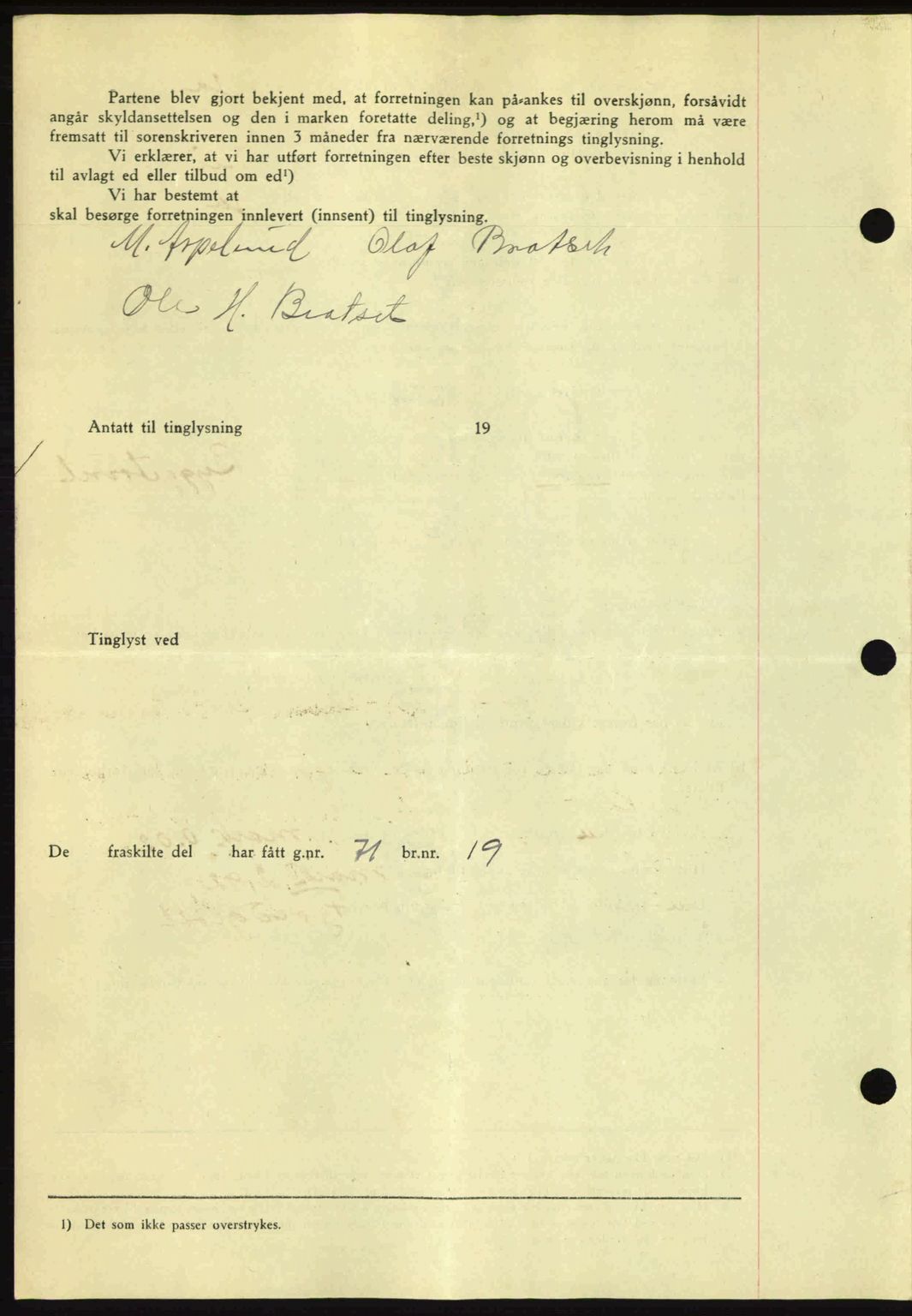 Romsdal sorenskriveri, AV/SAT-A-4149/1/2/2C: Mortgage book no. A15, 1943-1944, Diary no: : 2321/1943