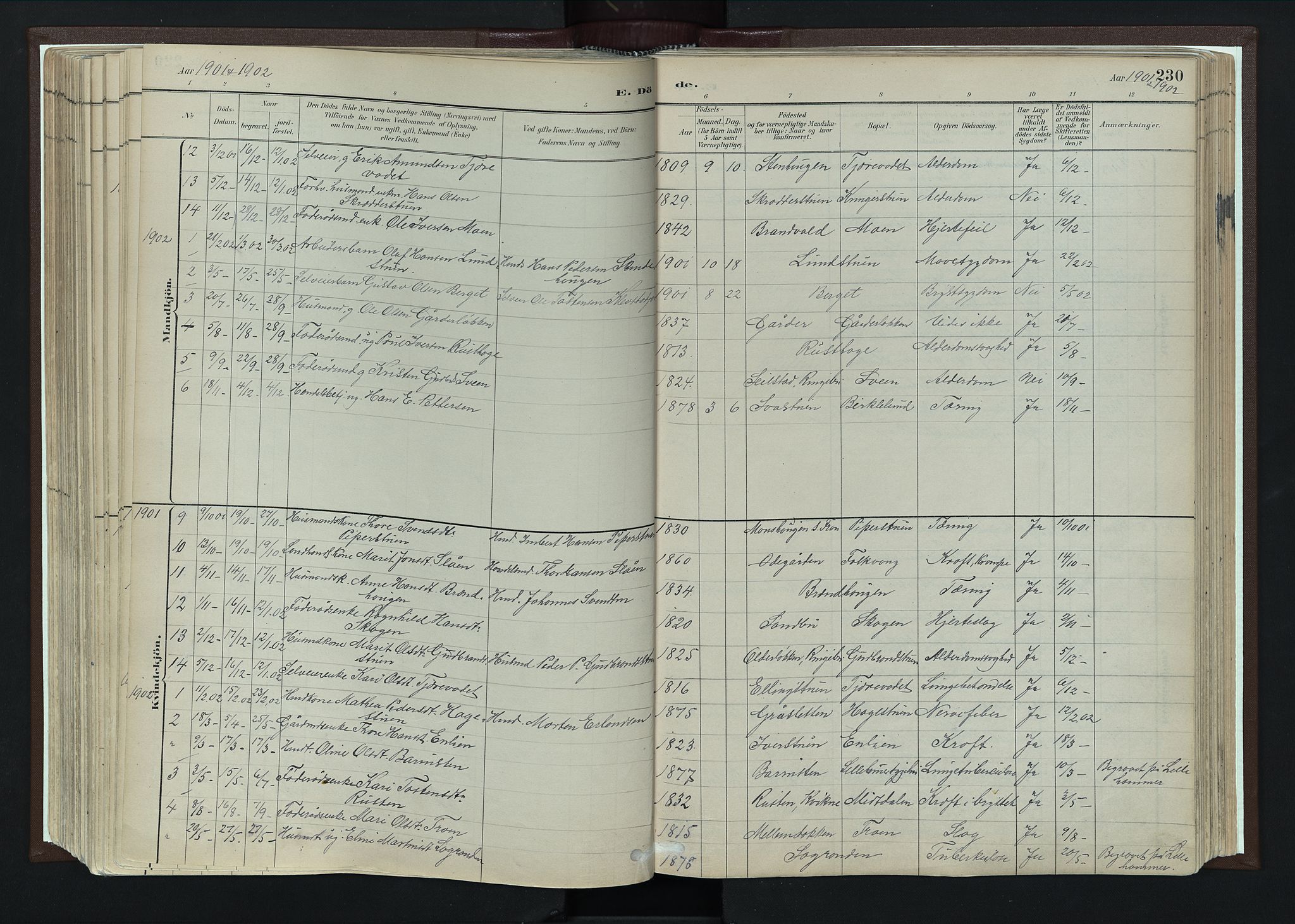 Nord-Fron prestekontor, SAH/PREST-080/H/Ha/Haa/L0004: Parish register (official) no. 4, 1884-1914, p. 230