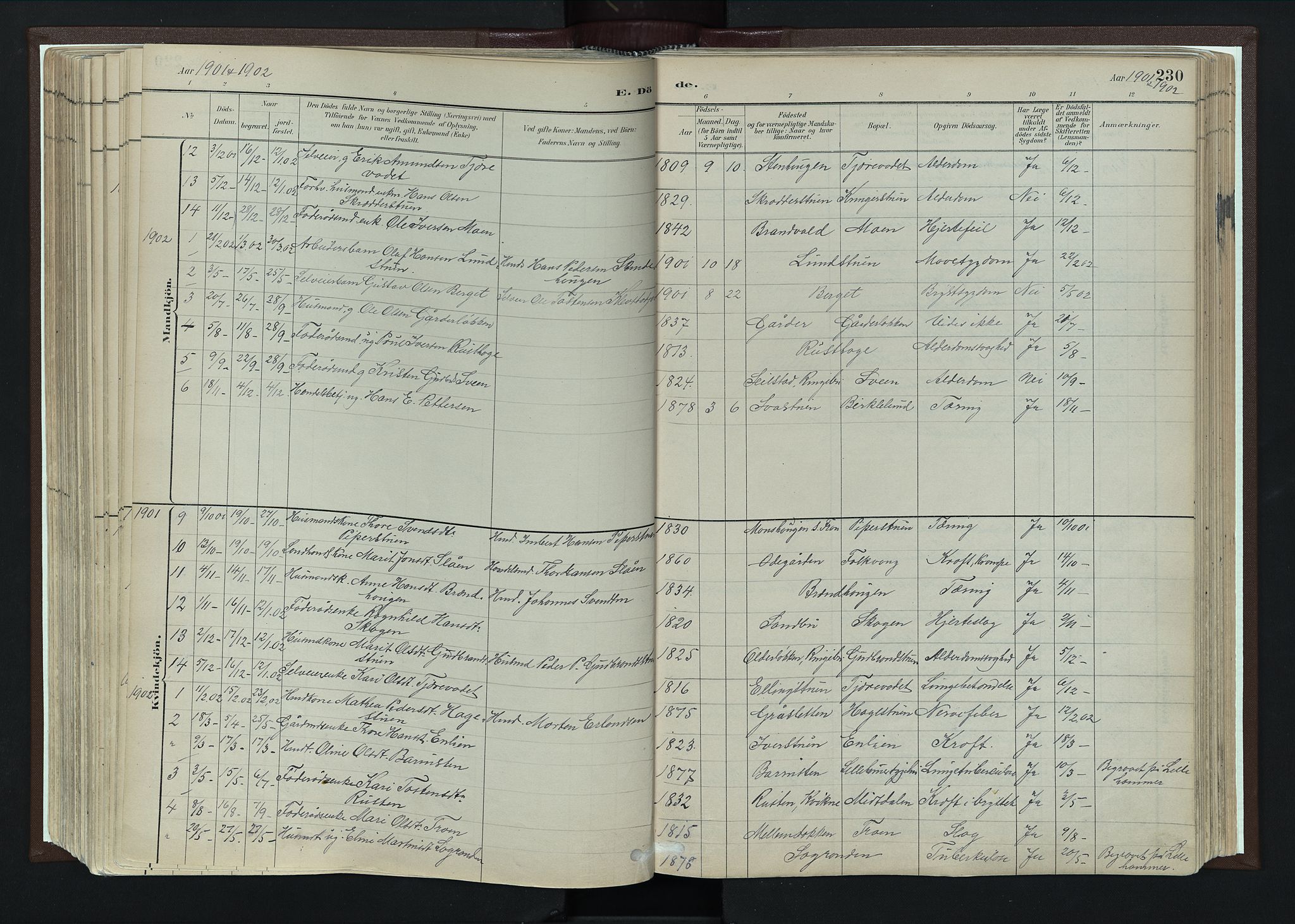 Nord-Fron prestekontor, AV/SAH-PREST-080/H/Ha/Haa/L0004: Parish register (official) no. 4, 1884-1914, p. 230