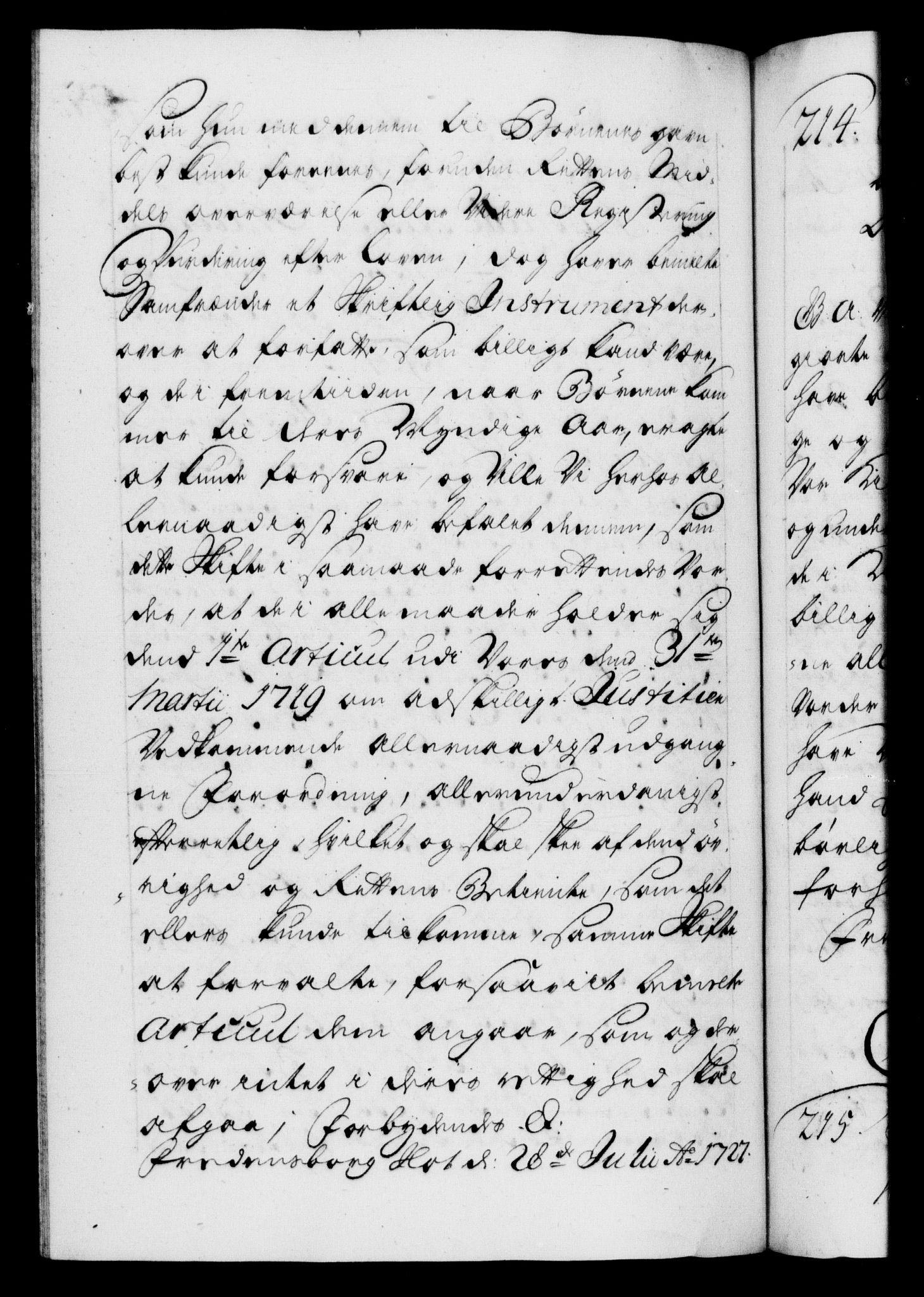 Danske Kanselli 1572-1799, AV/RA-EA-3023/F/Fc/Fca/Fcaa/L0025: Norske registre, 1726-1728, p. 438b