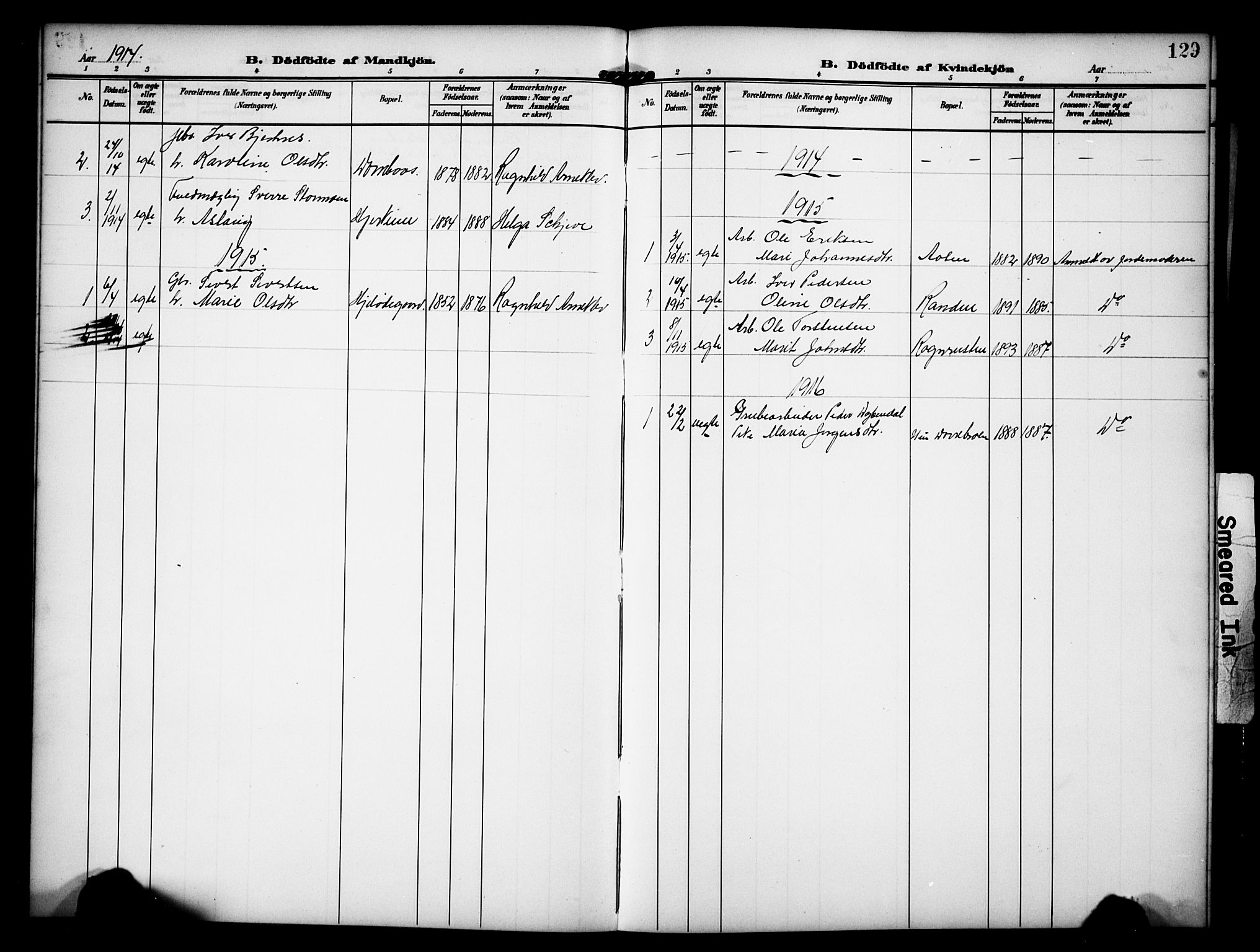 Dovre prestekontor, AV/SAH-PREST-066/H/Ha/Hab/L0003: Parish register (copy) no. 3, 1907-1929, p. 129