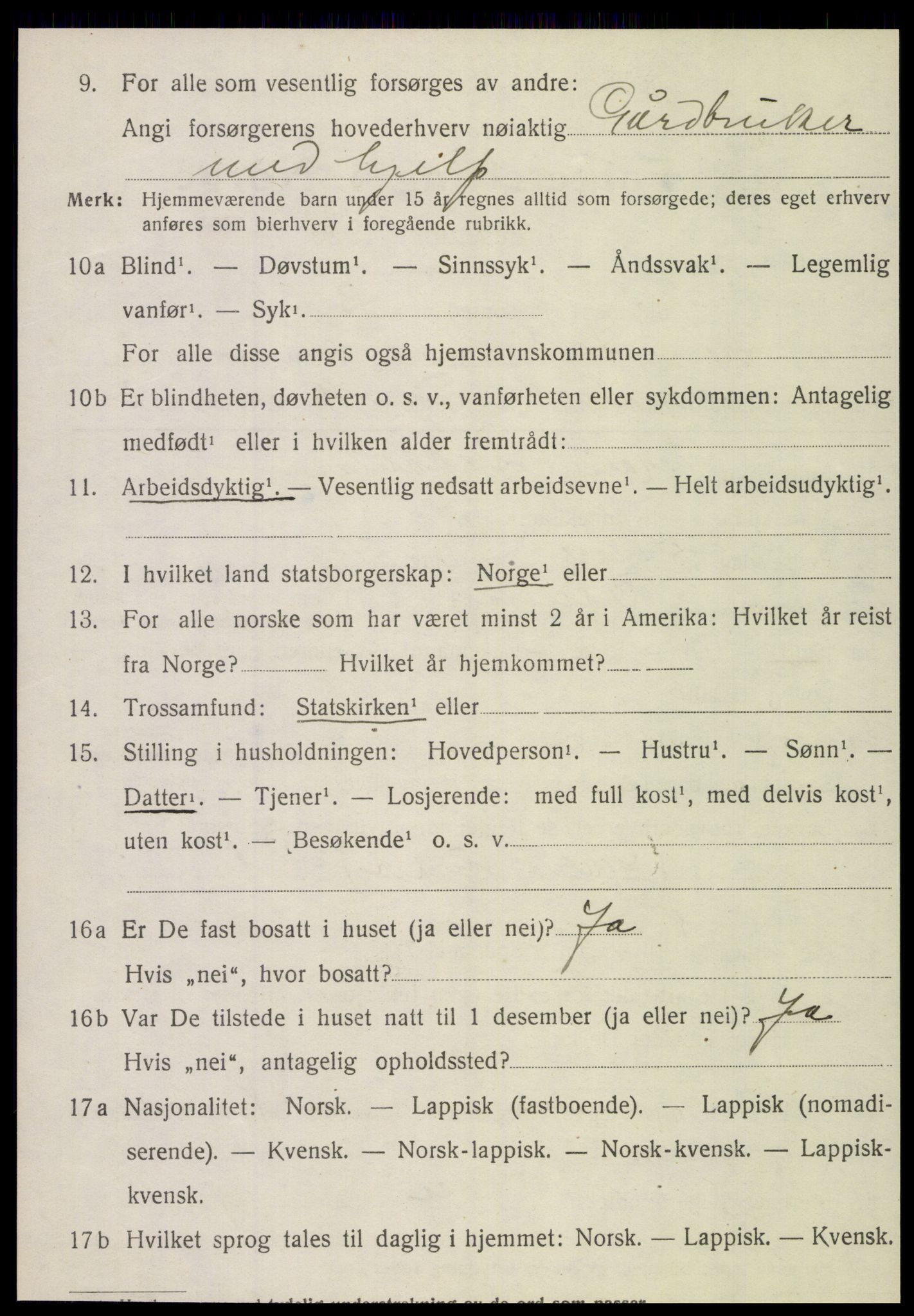 SAT, 1920 census for Brønnøy, 1920, p. 1869