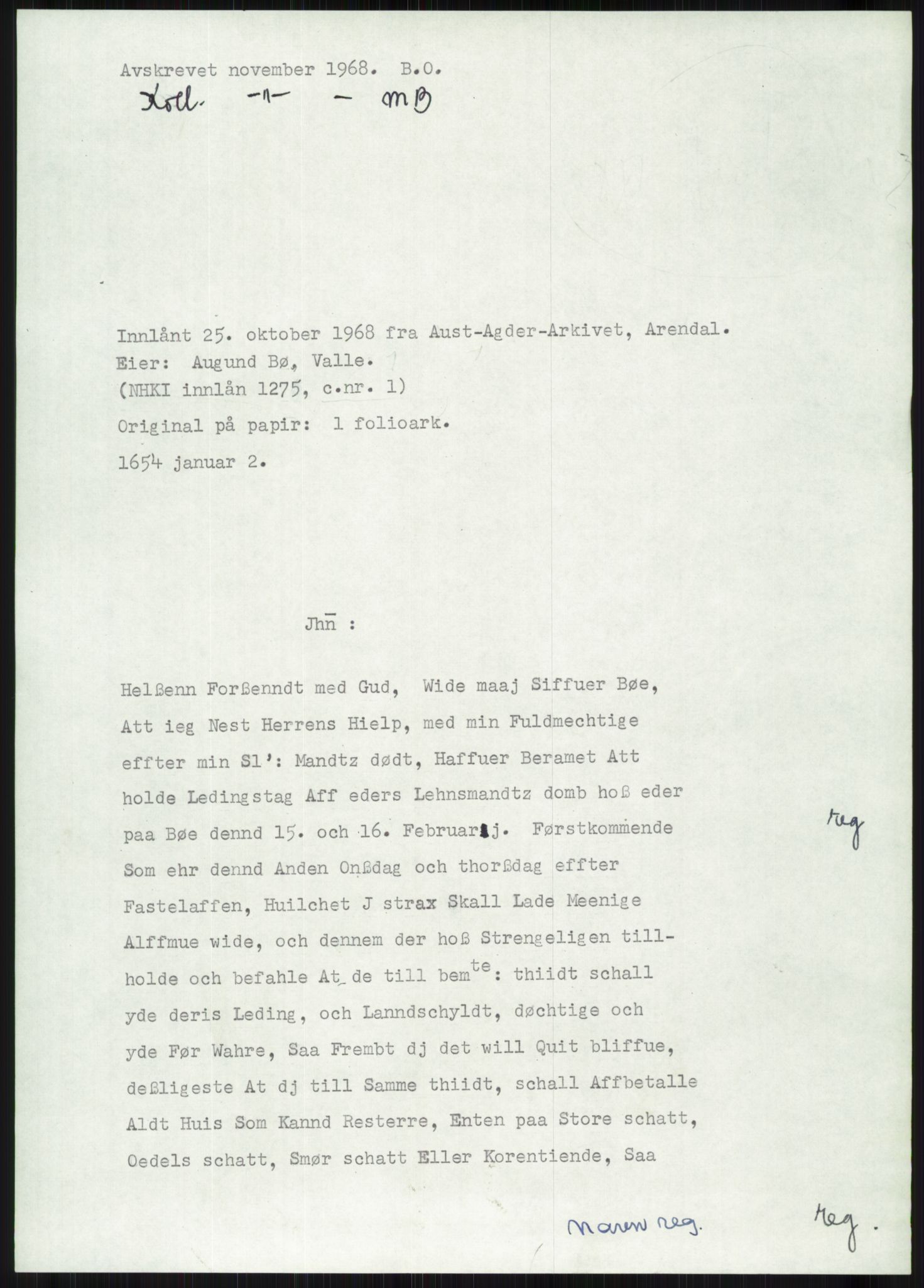 Samlinger til kildeutgivelse, Diplomavskriftsamlingen, AV/RA-EA-4053/H/Ha, p. 1269