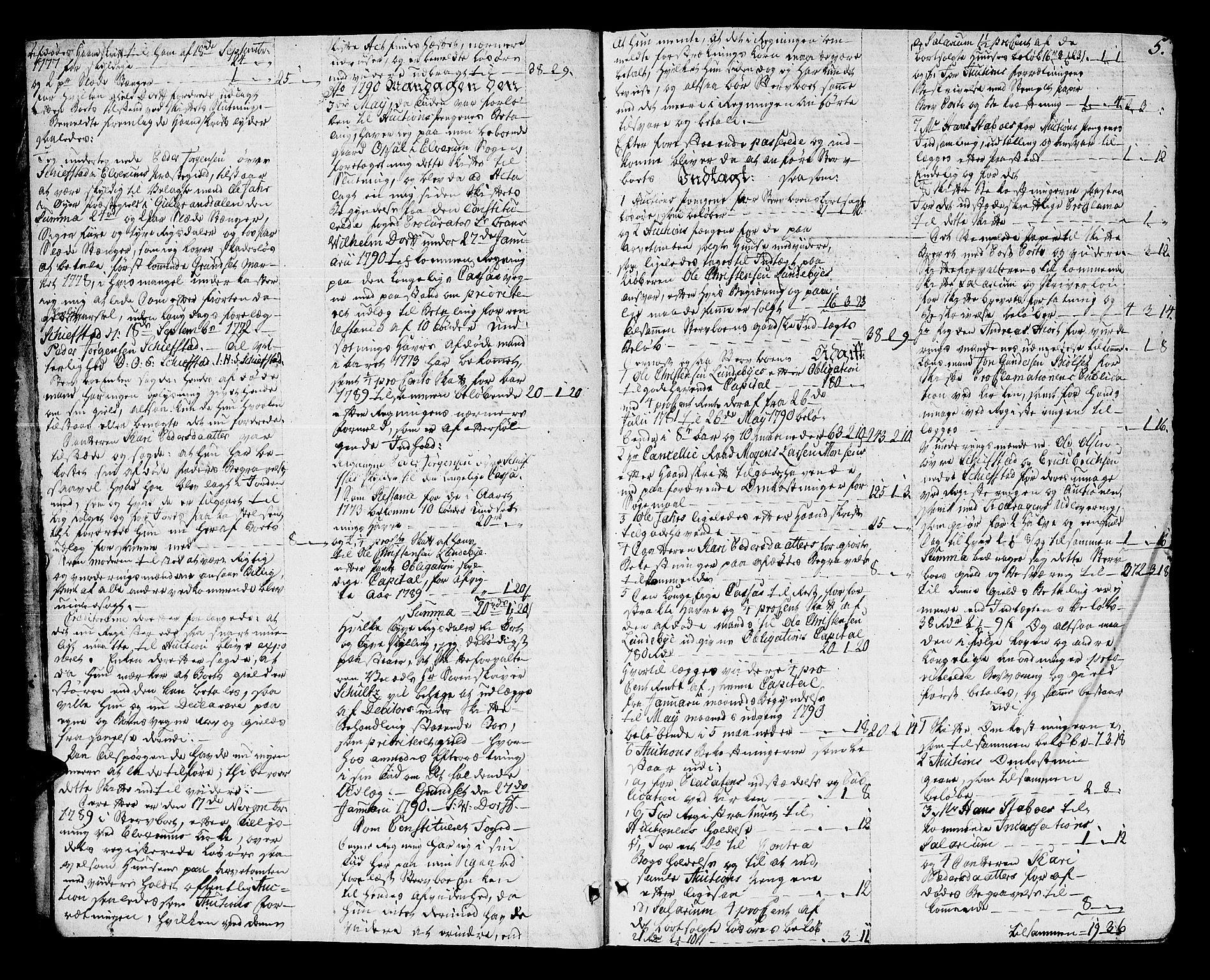 Østerdalen sorenskriveri, SAH/TING-032/J/Ja/L0006: Skifteprotokoll, 1790-1794, p. 4b-5a