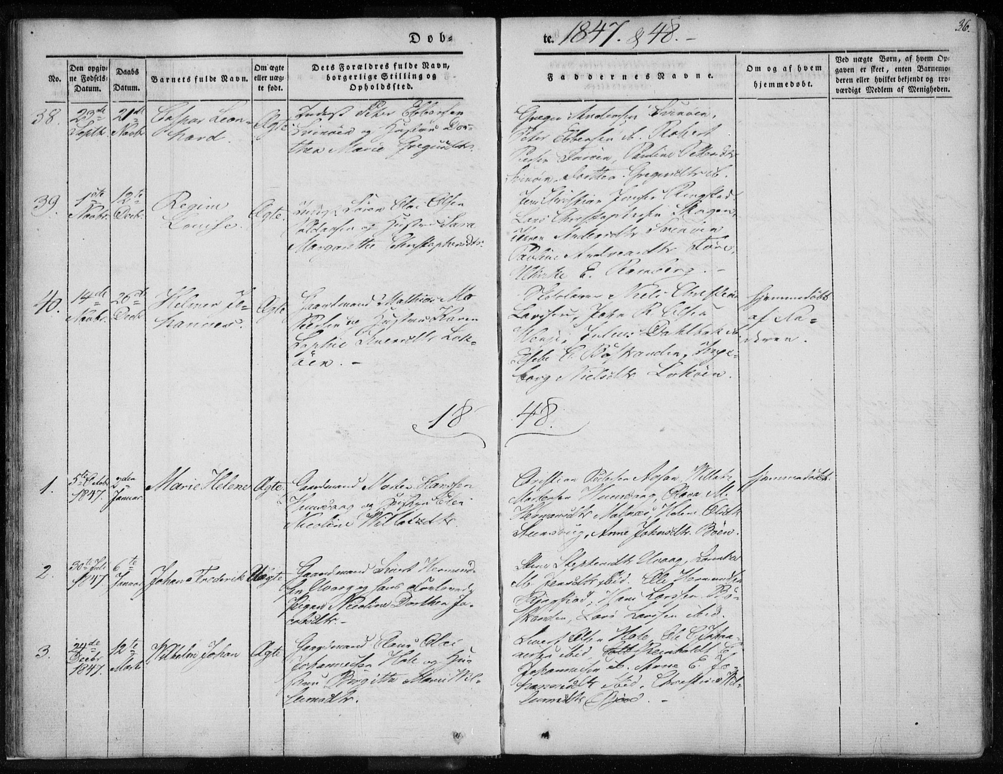 Ministerialprotokoller, klokkerbøker og fødselsregistre - Nordland, AV/SAT-A-1459/891/L1299: Parish register (official) no. 891A04, 1841-1856, p. 36